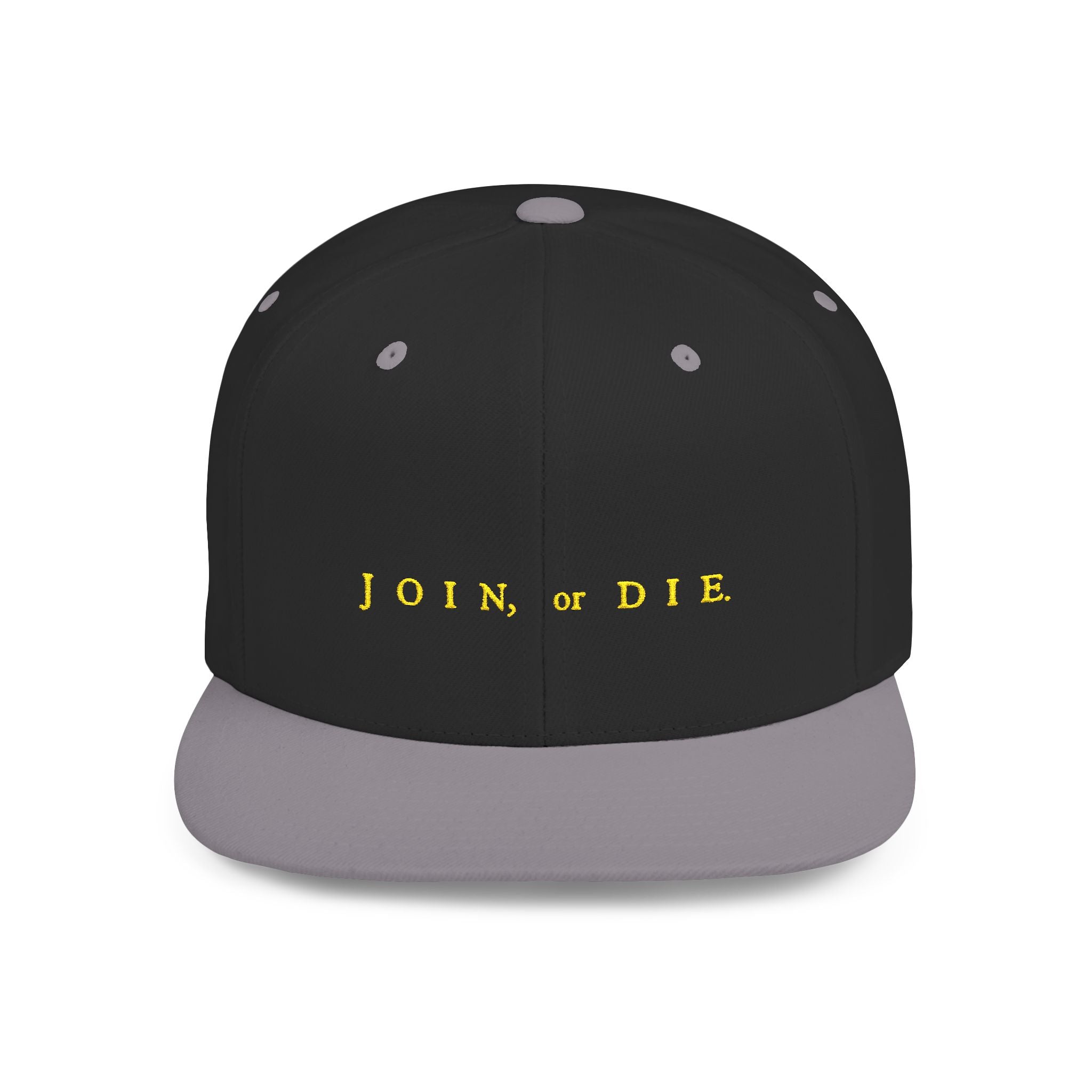 Join Or Die ~ Stylish Flat Bill Snapback Hat
