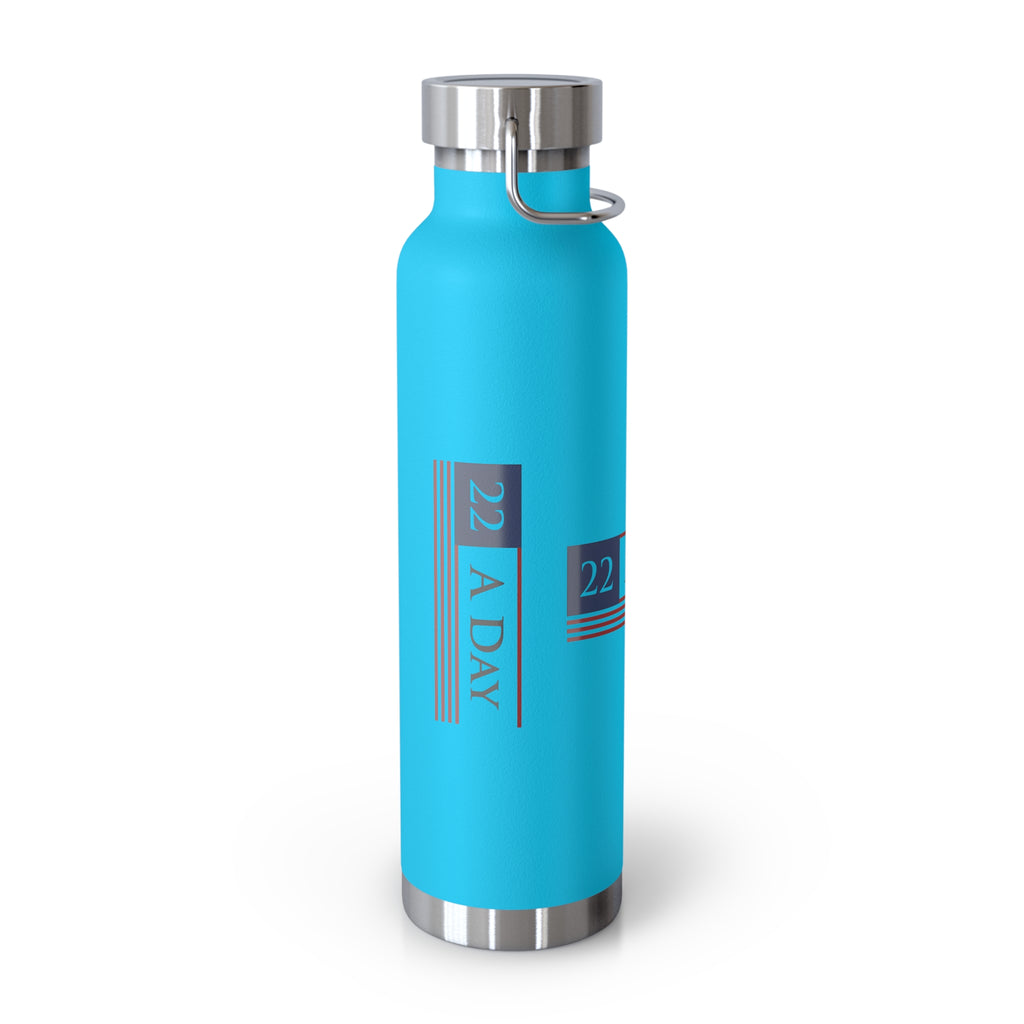 22 A Day Patriotic Copper Insulated Water Bottle