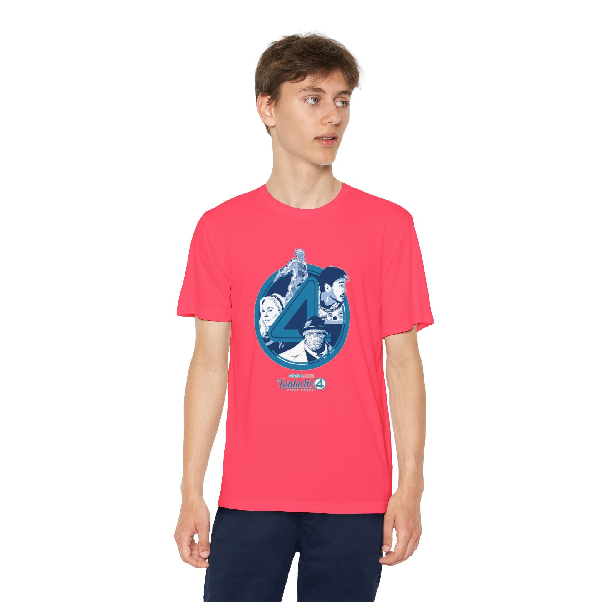 Fantastic 4 Youth T-Shirt Sports Graphic Tee, Cool Athletic Shirt for Kids, Perfect for Sports Events, Team Spirit