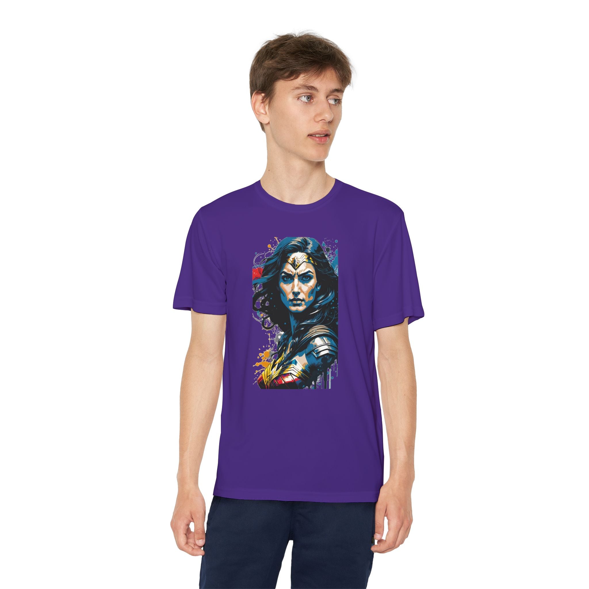 Superhero Youth T-Shirt Sports Graphic Tee, Cool Athletic Shirt for Kids