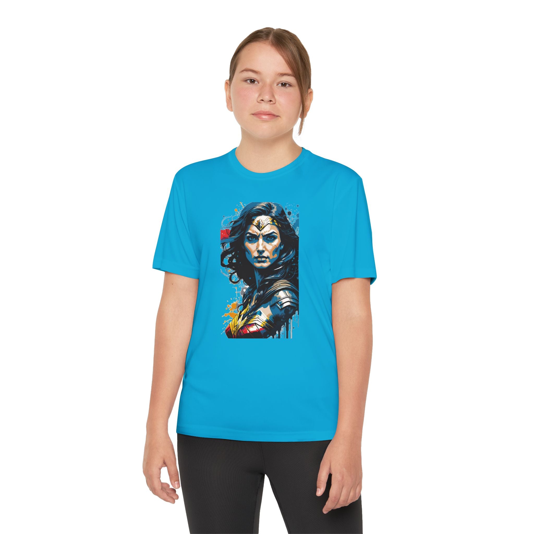 Superhero Youth T-Shirt Sports Graphic Tee, Cool Athletic Shirt for Kids