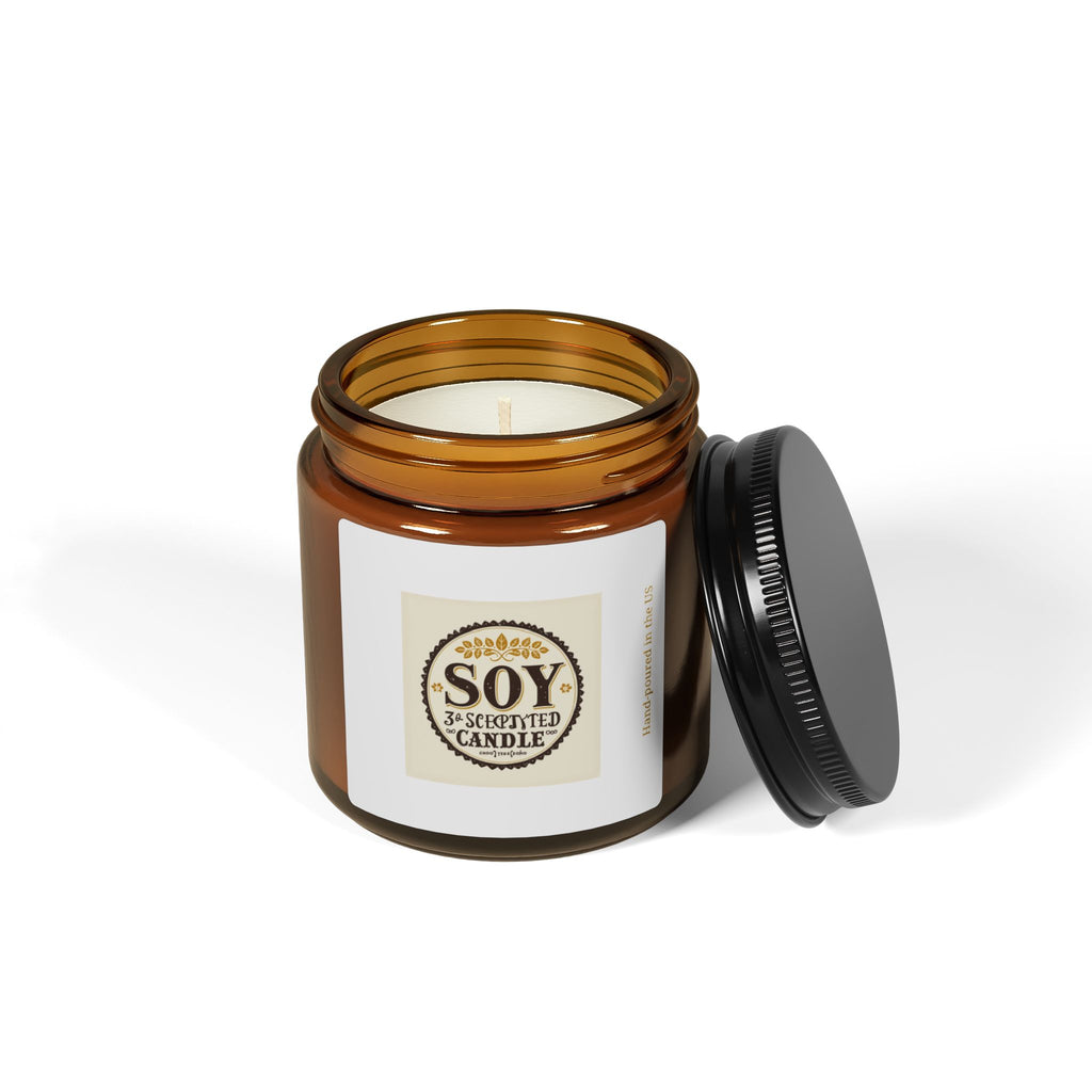 Scented Soy Candle Collection - Amber Jar | Eco-Friendly Home Fragrance, Aromatherapy, Gift for Her, Relaxation & Wellness