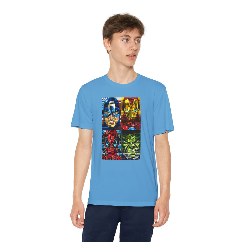 Advengers Youth T-Shirt Sports Graphic Tee, Cool Athletic Shirt for Kids, Perfect for Sports Events, Team Spirit