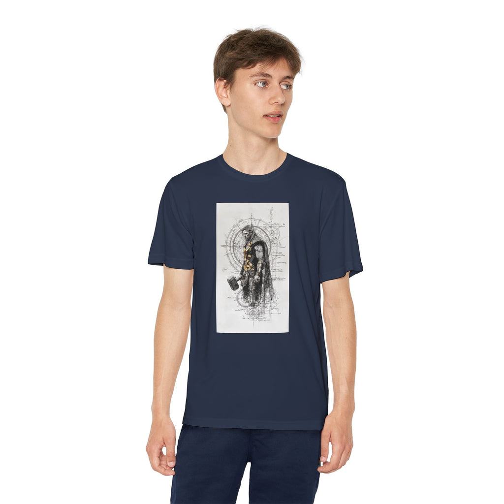 Superhero Youth T-Shirt Sports Graphic Tee, Cool Athletic Shirt for Kids