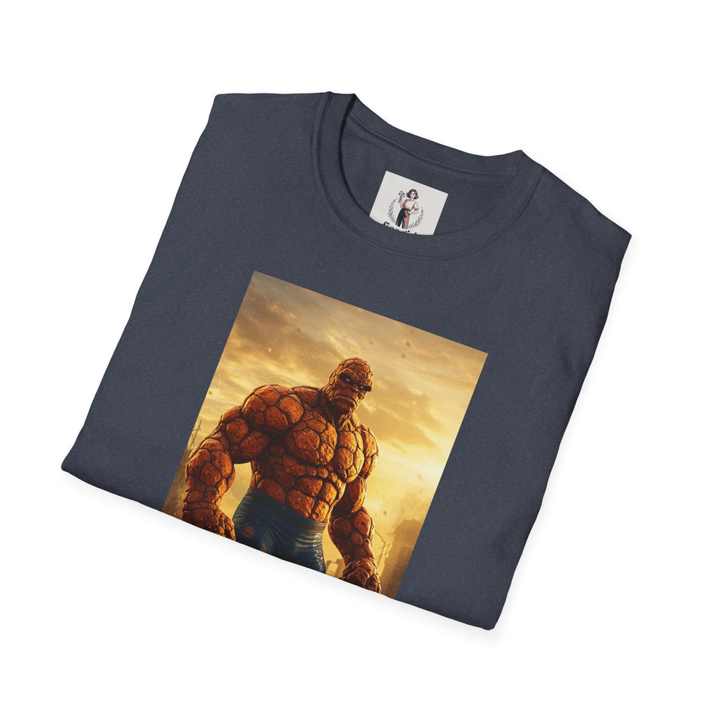 The Thing Superhero Marvel Unisex Softstyle T-Shirt, Comic Book Tee, Geeky Clothing, Cosplay Costume Top