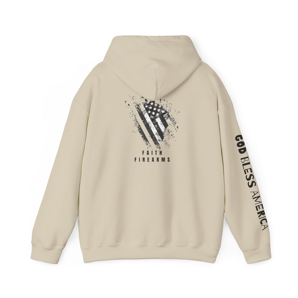 Faith Family Firearms Freedom Hooded Sweatshirt with Faith, Family, Firearms & Freedom Design - Unisex Cozy Wear for Celebrations