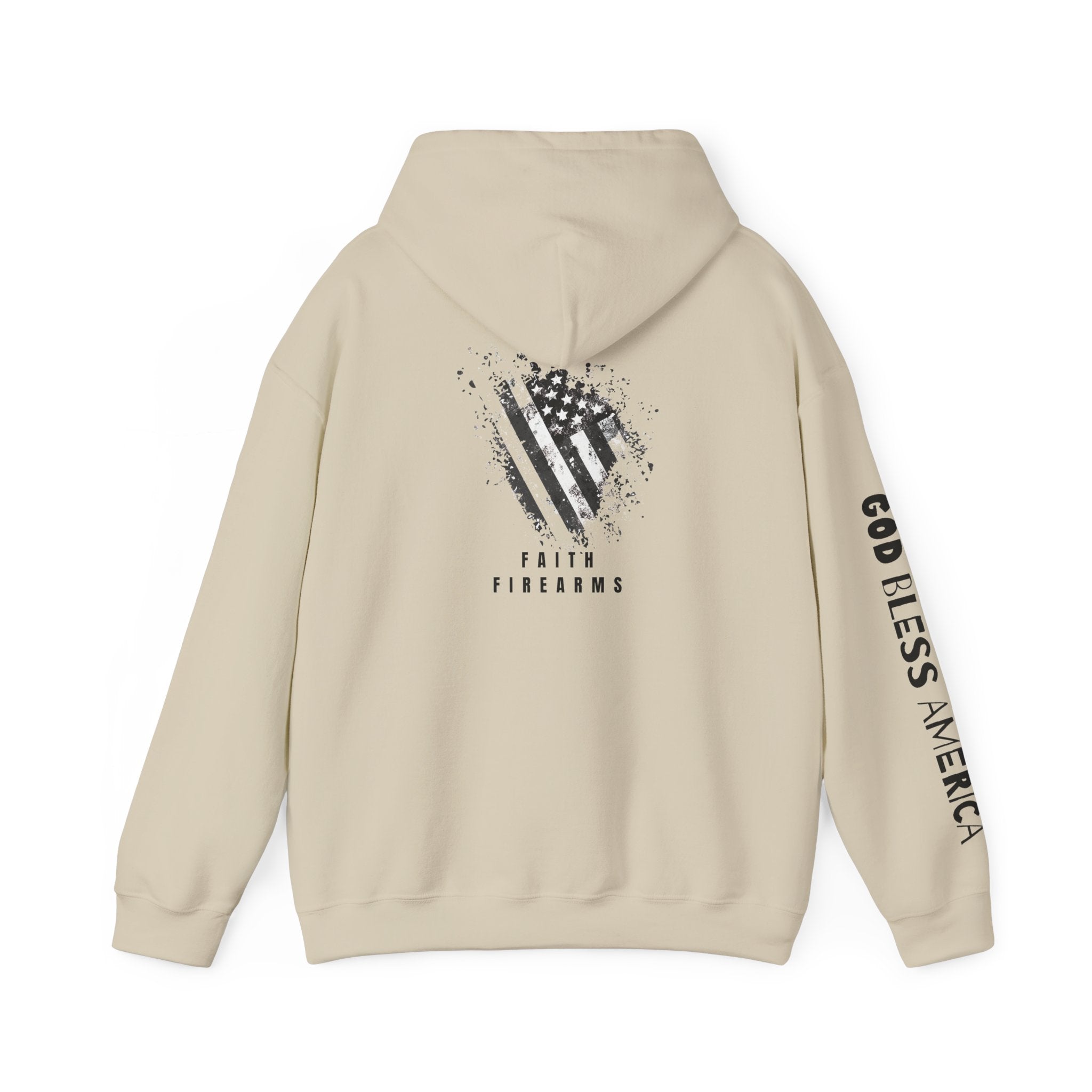 Faith Family Firearms Freedom Hooded Sweatshirt with Faith, Family, Firearms & Freedom Design - Unisex Cozy Wear for Celebrations