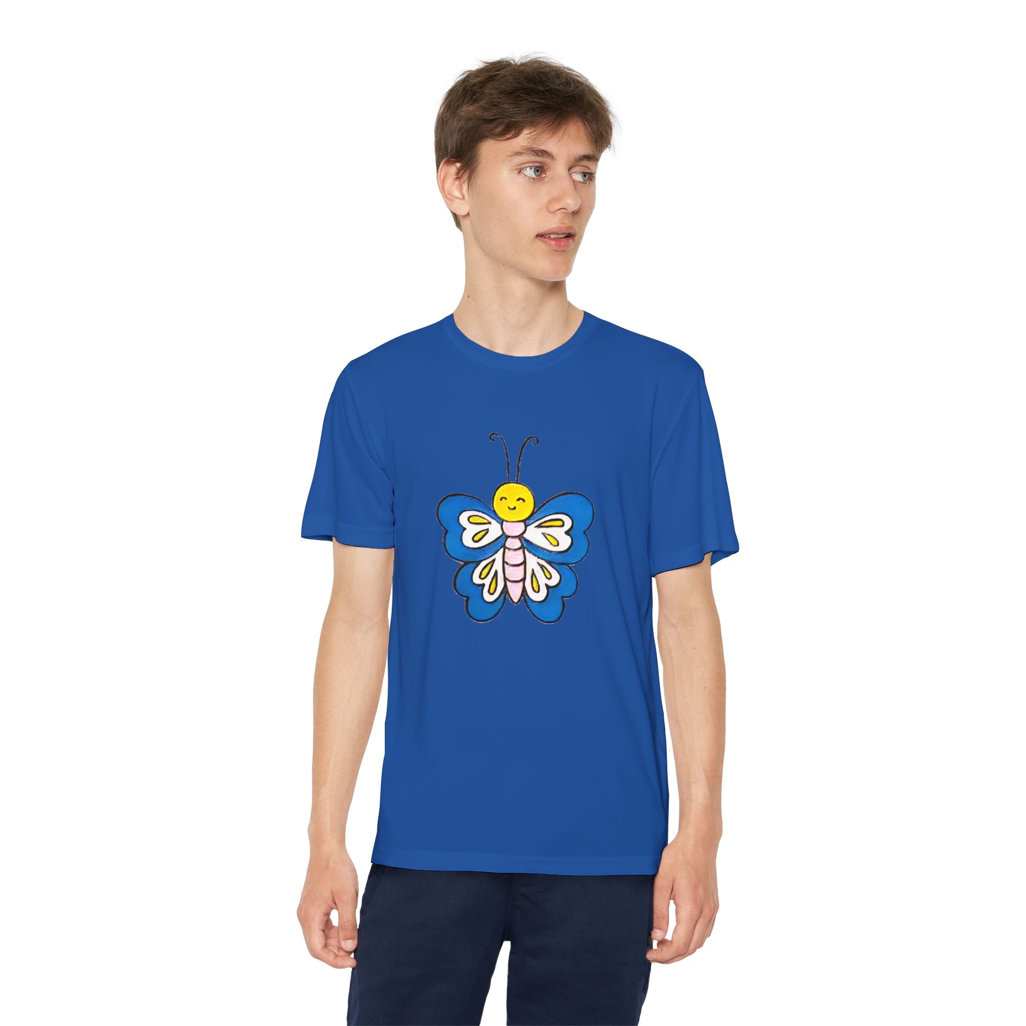 Butterffy Youth T-Shirt Sports Graphic Tee, Cool Athletic Shirt for Kids, Perfect for Sports Events, Team Spirit