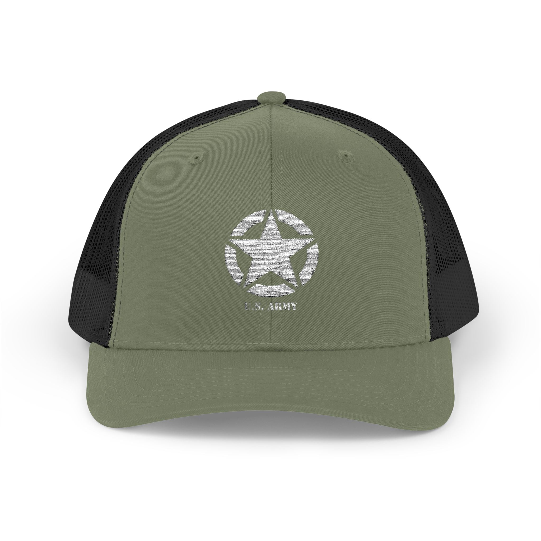 US Army Snapback Trucker Cap with Thin Red Line Design, Ideal for First Responders, Supportive Gifts, Memorials, Everyday Wear