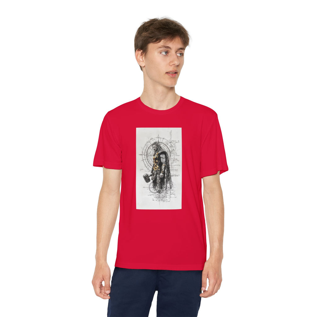 Superhero Youth T-Shirt Sports Graphic Tee, Cool Athletic Shirt for Kids