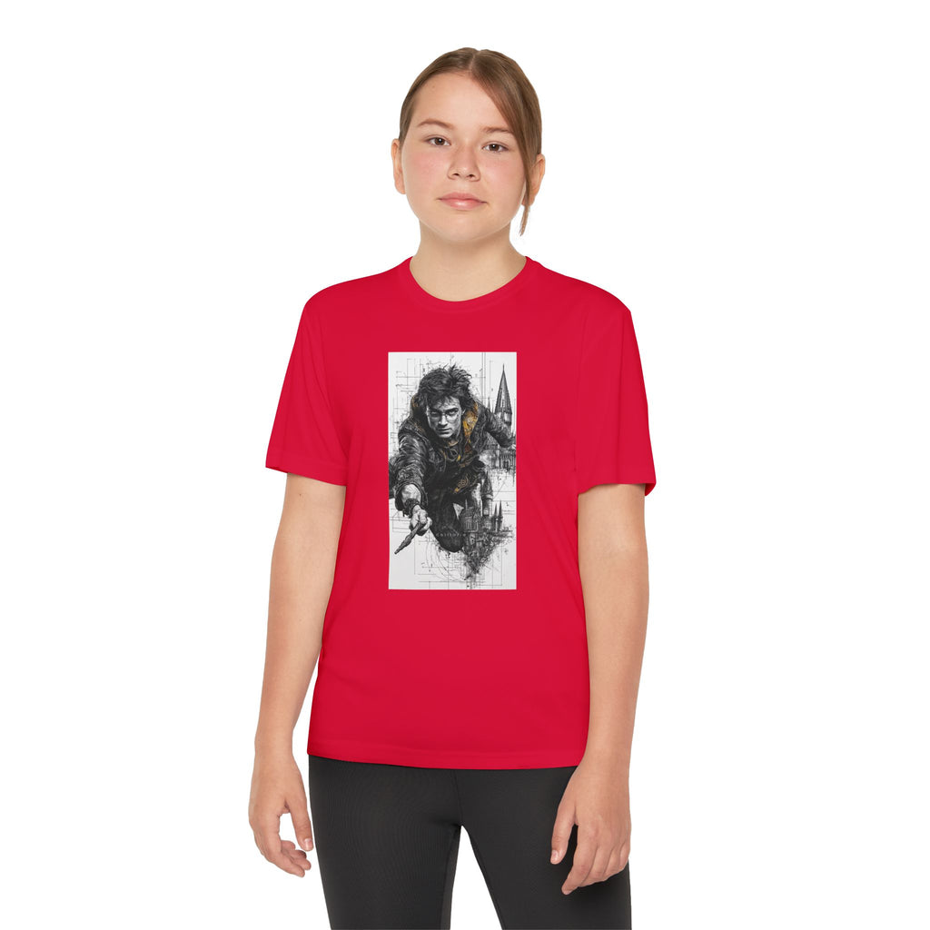 Youth Competitor Tee - Harry Potter, Wizard School Shirt, Magical Kids Top, Hogwarts Fan Gift, Sorcerer's Stone T-Shirt