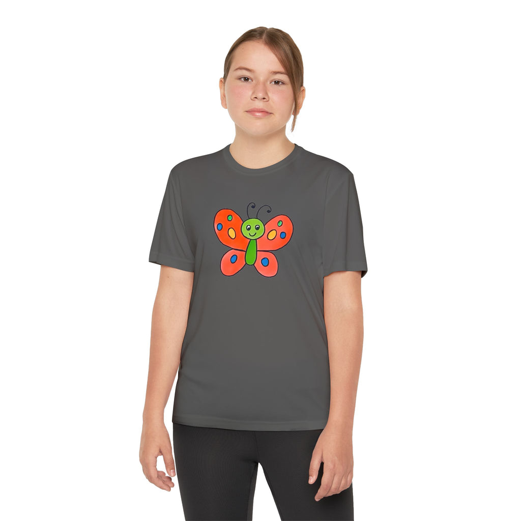 Butterffy Youth T-Shirt Sports Graphic Tee, Cool Athletic Shirt for Kids, Perfect for Sports Events, Team Spirit