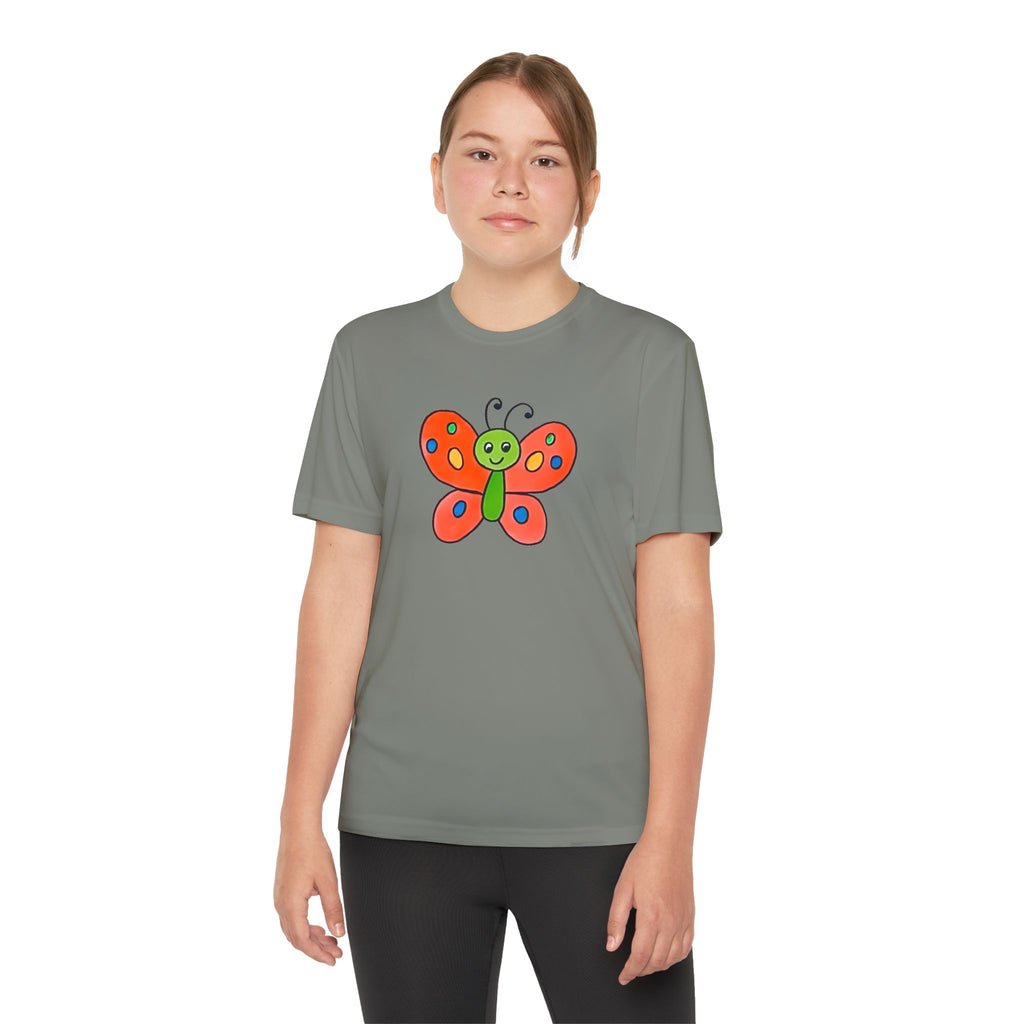 Butterffy Youth T-Shirt Sports Graphic Tee, Cool Athletic Shirt for Kids, Perfect for Sports Events, Team Spirit