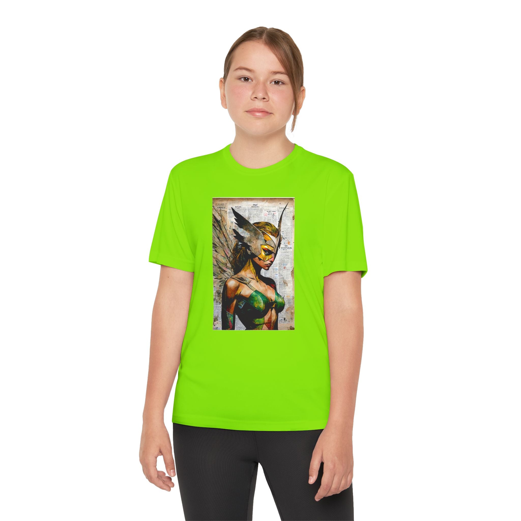 Superhero Youth T-Shirt Sports Graphic Tee, Cool Athletic Shirt for Kids