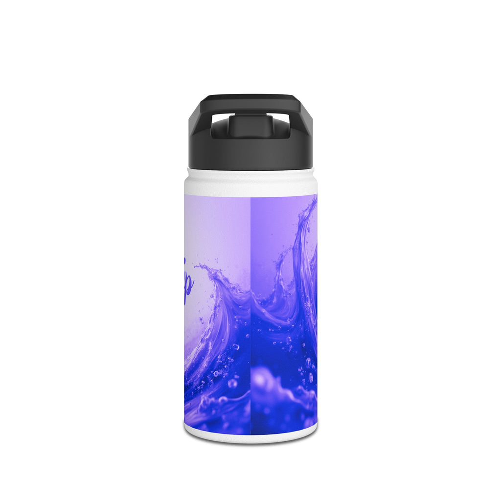 Aqua Wave Stainless Steel Water Bottle, Hydration Gift, Outdoor Adventure, Beach Vibes, Eco-Friendly, Travel Companion