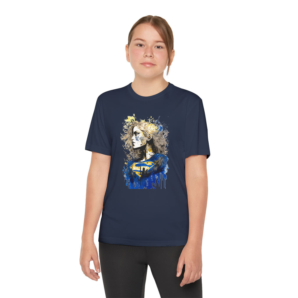 Superhero Youth T-Shirt Sports Graphic Tee, Cool Athletic Shirt for Kids
