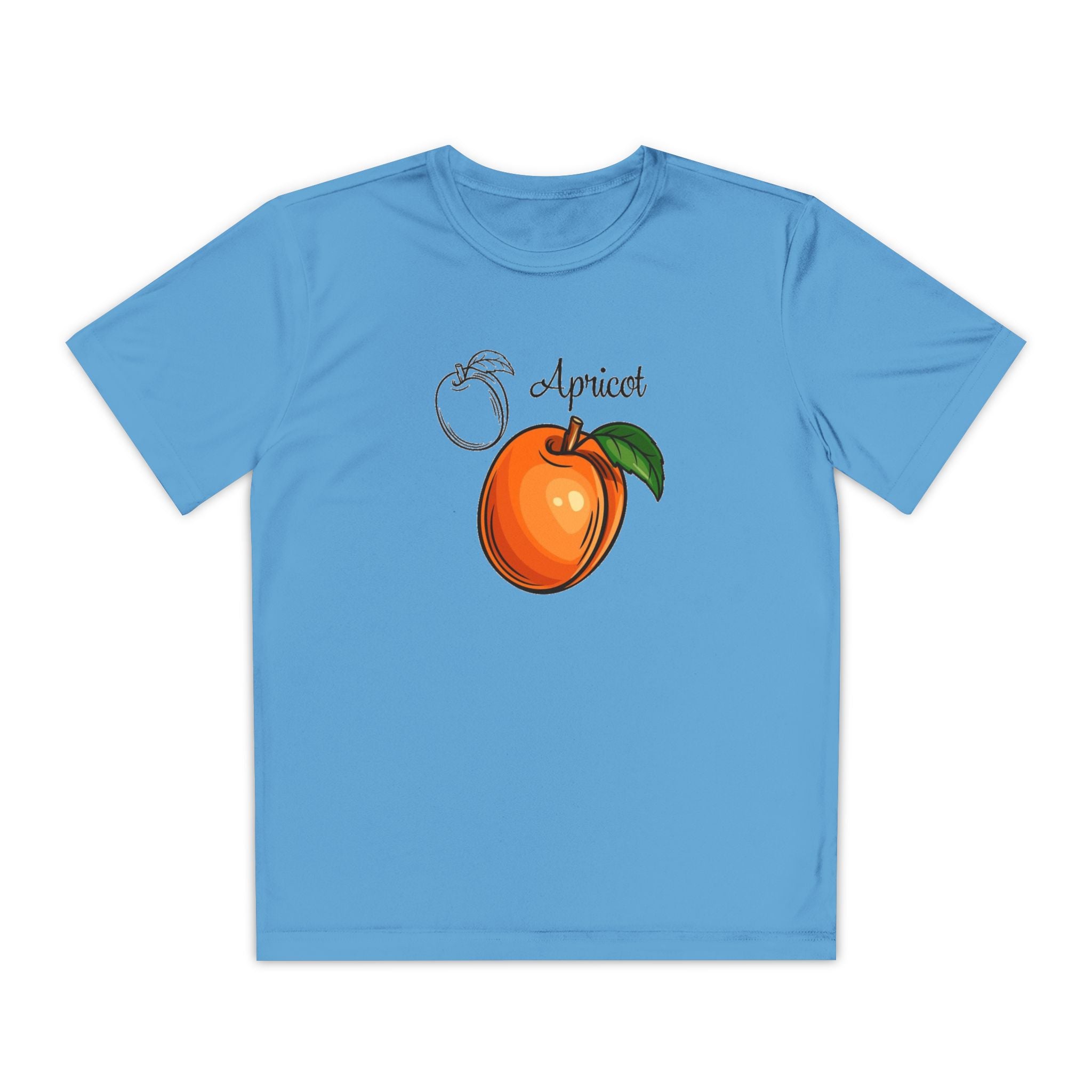 Apricot Youth T-Shirt Sports Graphic Tee, Cool Athletic Shirt for Kids, Perfect for Sports Events, Team Spirit