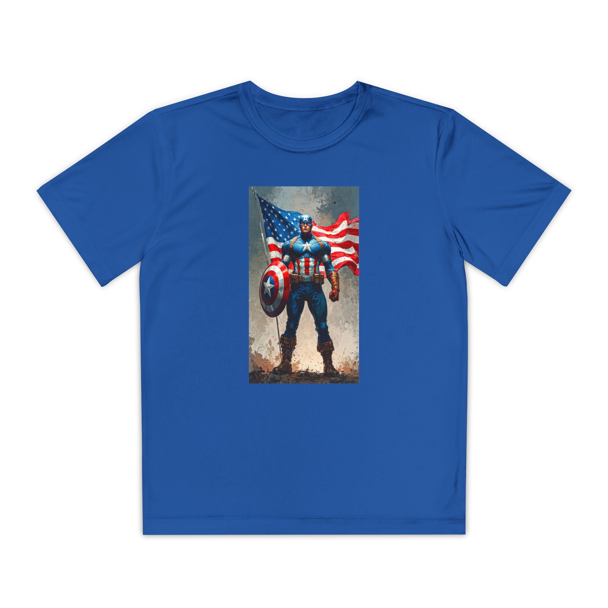 Captain America Superhero Marvel Patriotic, Kids Graphic T-Shirt, Boys Hero Top, Girls Comic Book Clothing, Birthday