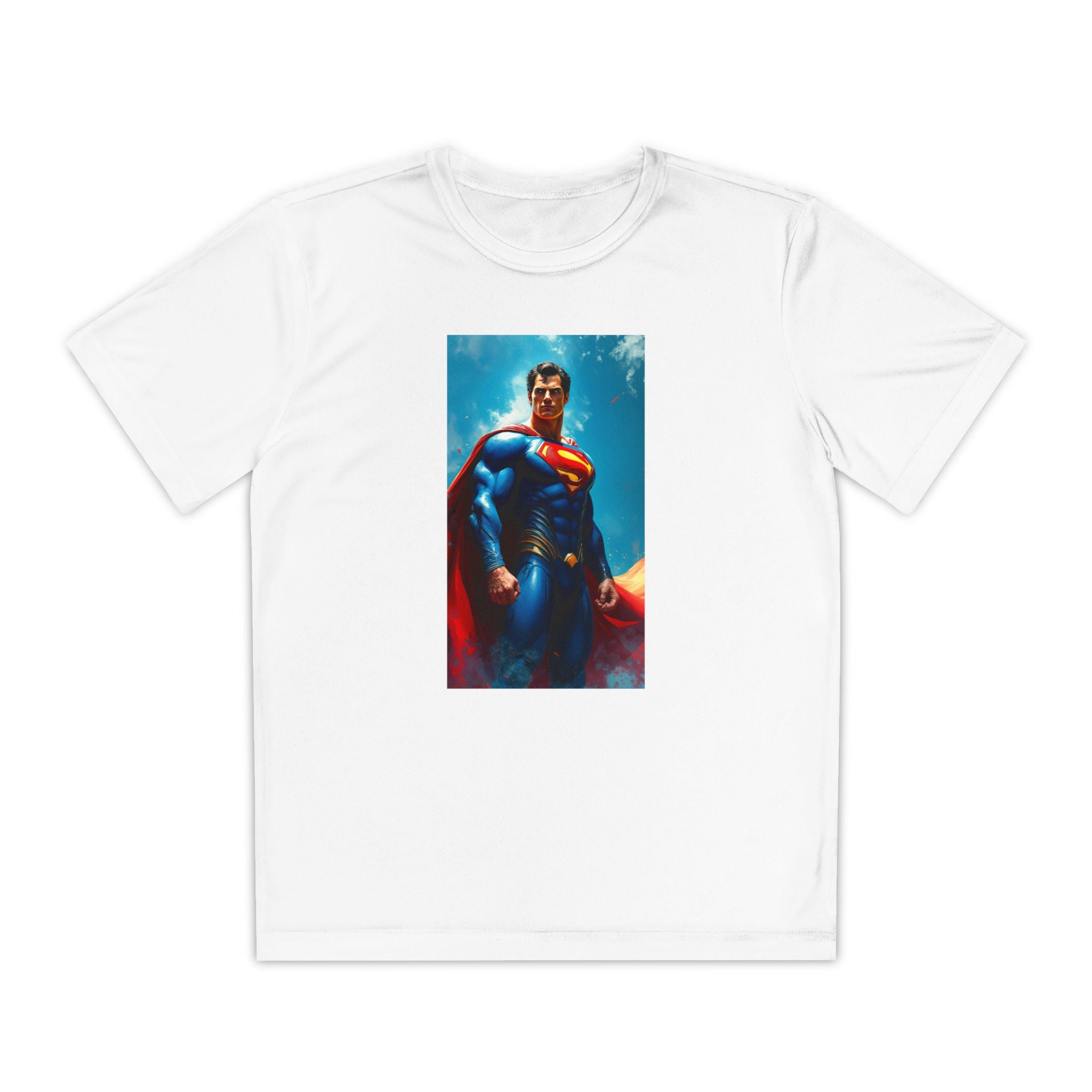 Superman Superhero Marvel T-Shirt, Youth Competitor Tee,  Kids Comic Book Hero Top, Children's Graphic Tee, Youth Super Power T-Shirt