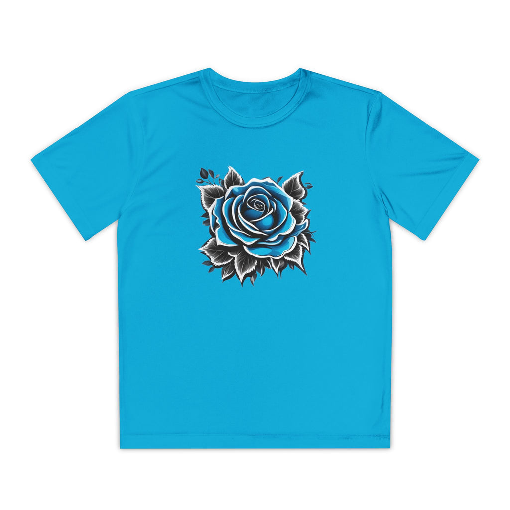 Flower Youth T-Shirt Sports Graphic Tee, Cool Athletic Shirt for Kids