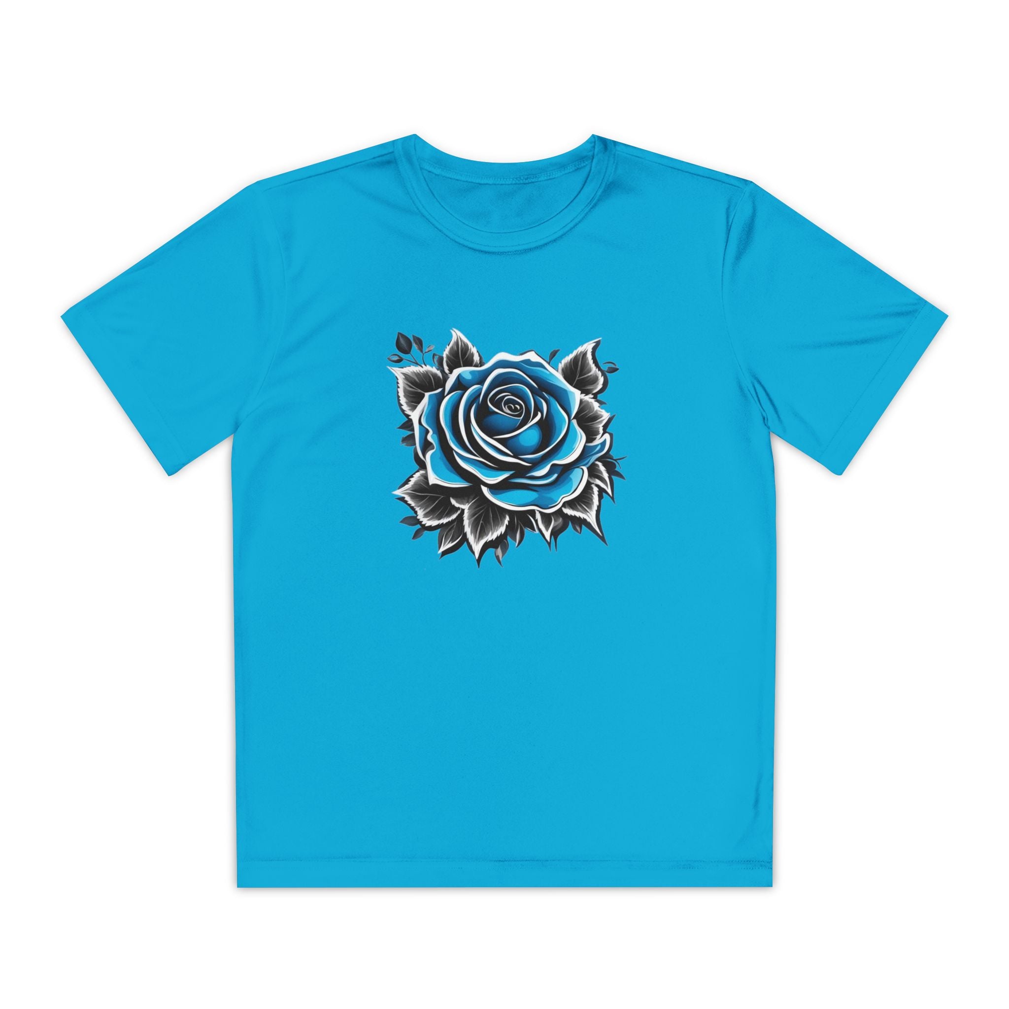 Flower Youth T-Shirt Sports Graphic Tee, Cool Athletic Shirt for Kids