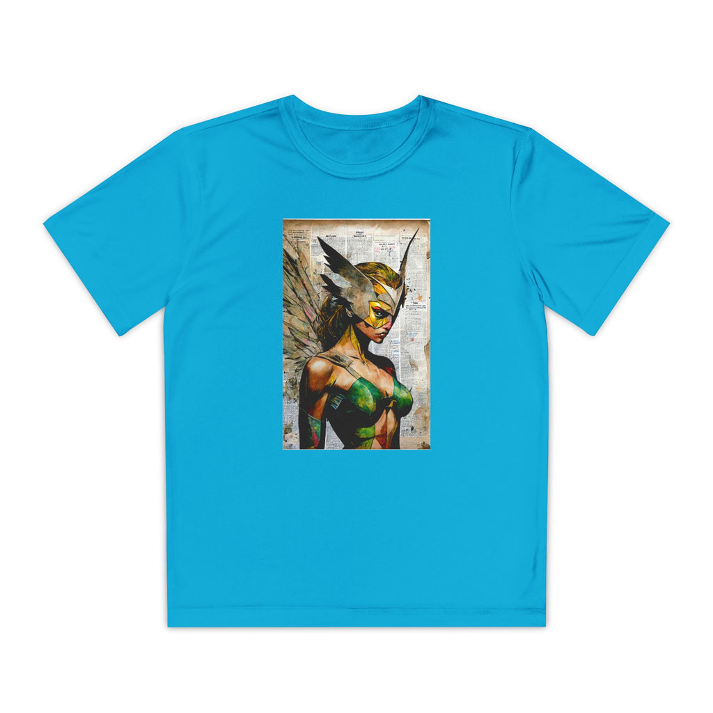 Superhero Youth T-Shirt Sports Graphic Tee, Cool Athletic Shirt for Kids