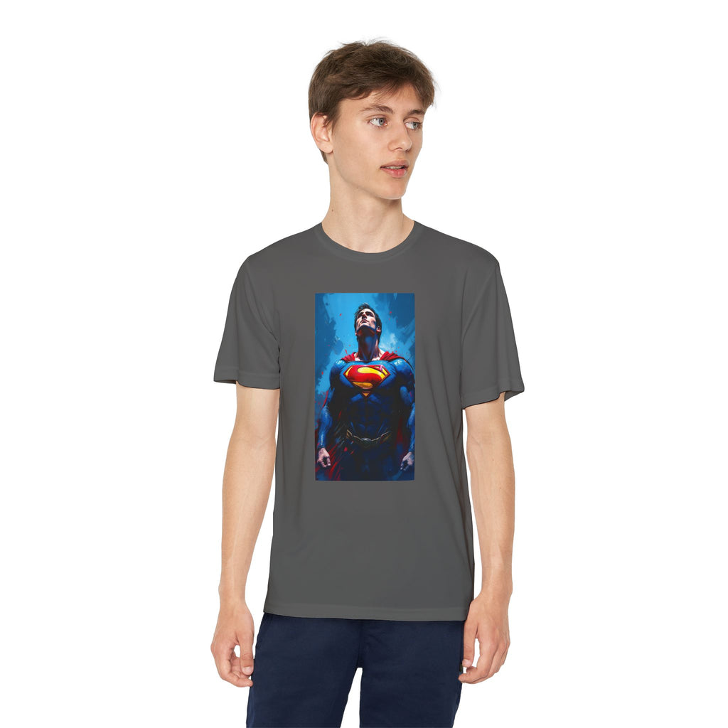 Superman Superhero Marvel T-Shirt, Youth Competitor Tee,  Kids Comic Book Hero Top, Children's Graphic Tee, Youth Super Power T-Shirt