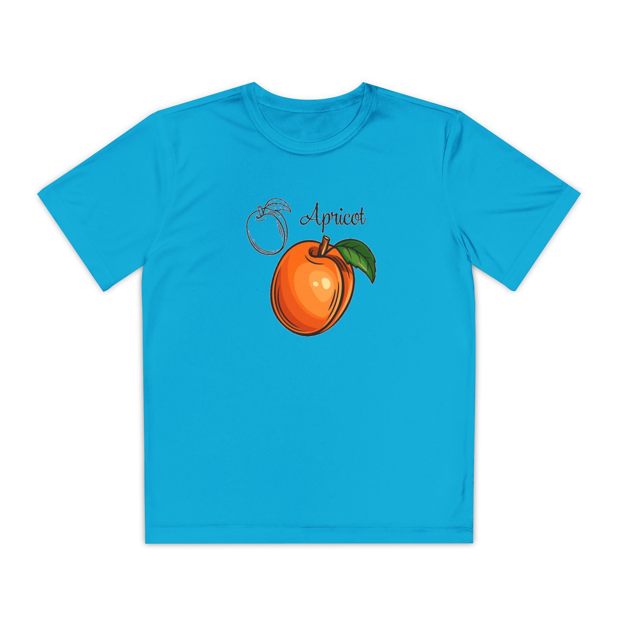 Apricot Youth T-Shirt Sports Graphic Tee, Cool Athletic Shirt for Kids, Perfect for Sports Events, Team Spirit