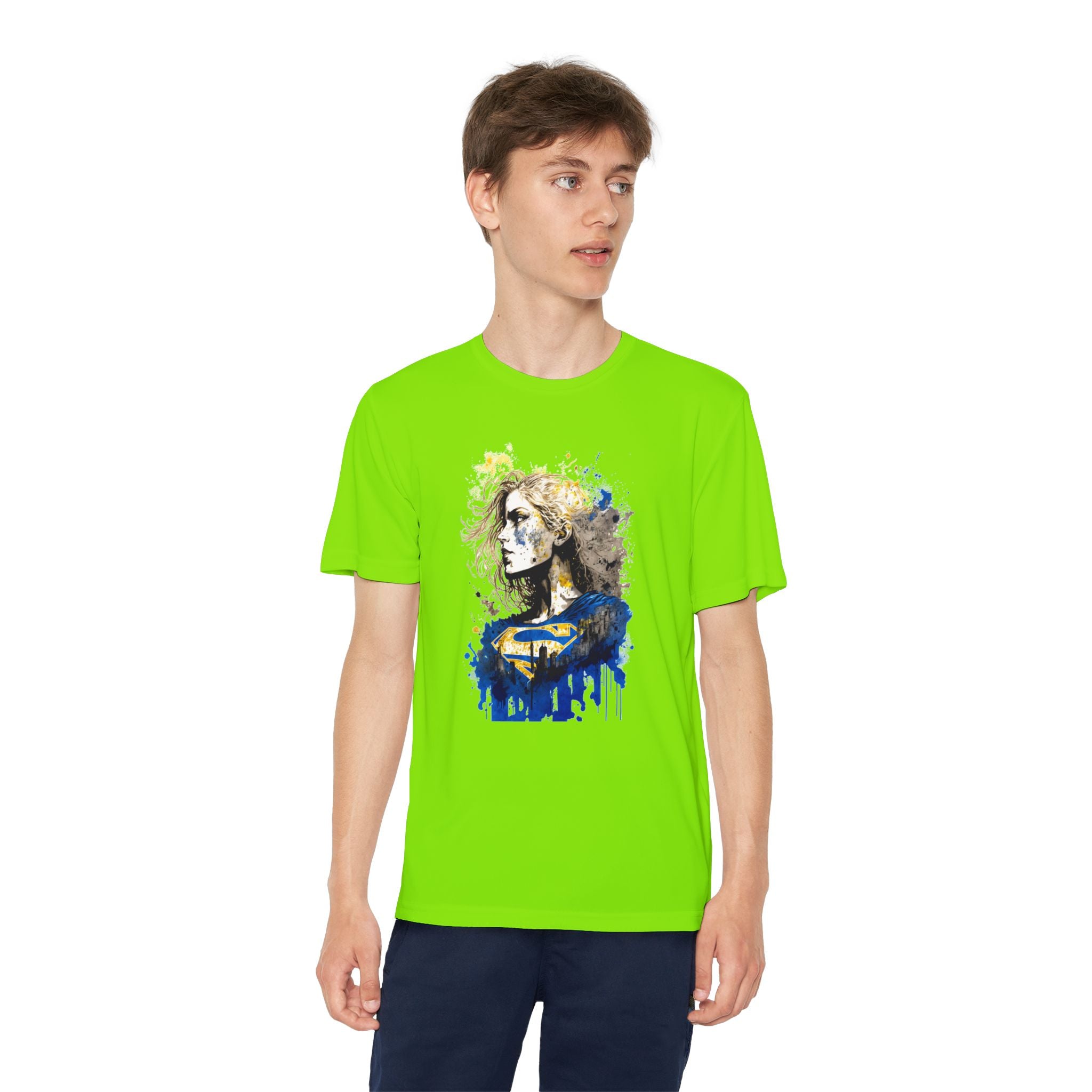 Superhero Youth T-Shirt Sports Graphic Tee, Cool Athletic Shirt for Kids