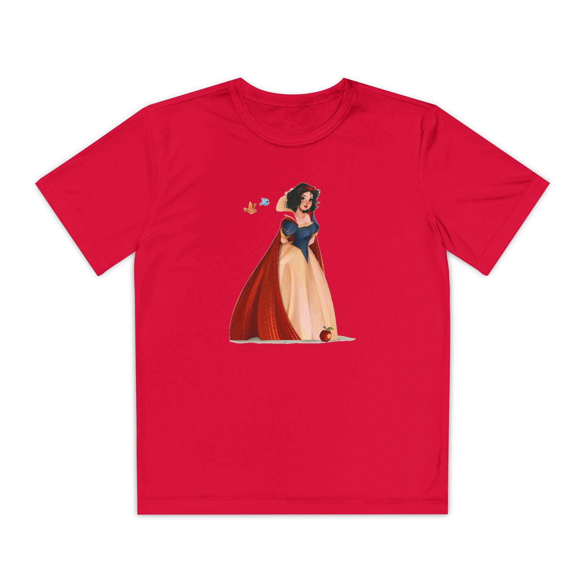 Snow White Youth T-Shirt Sports Graphic Tee, Cool Athletic Shirt for Kids, Perfect for Sports Events, Team Spirit