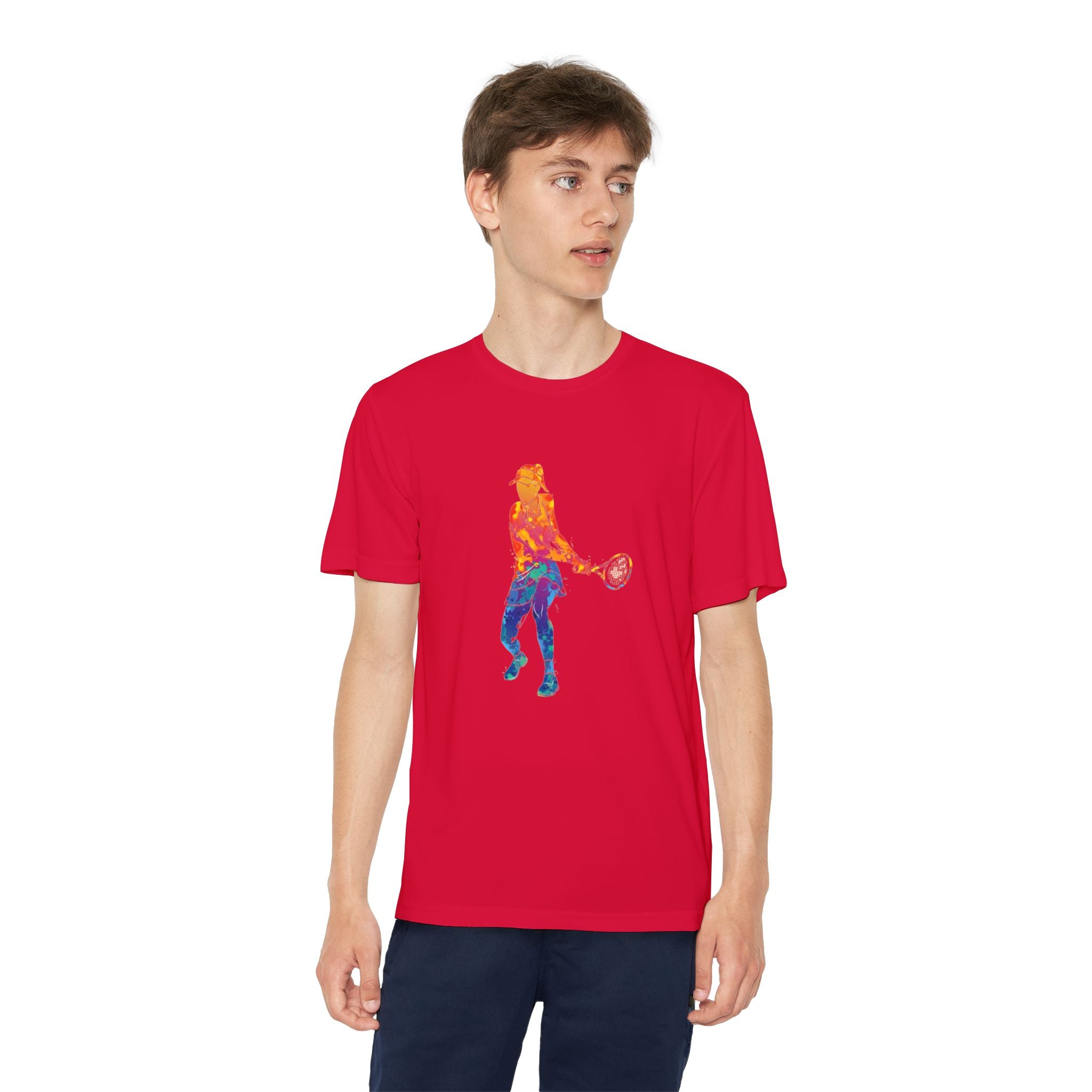 Tennis Youth Sports Graphic Tee, Cool Athletic Shirt for Kids, Perfect for Sports Events, Team Spirit, Birthday Gift, Summer Activities