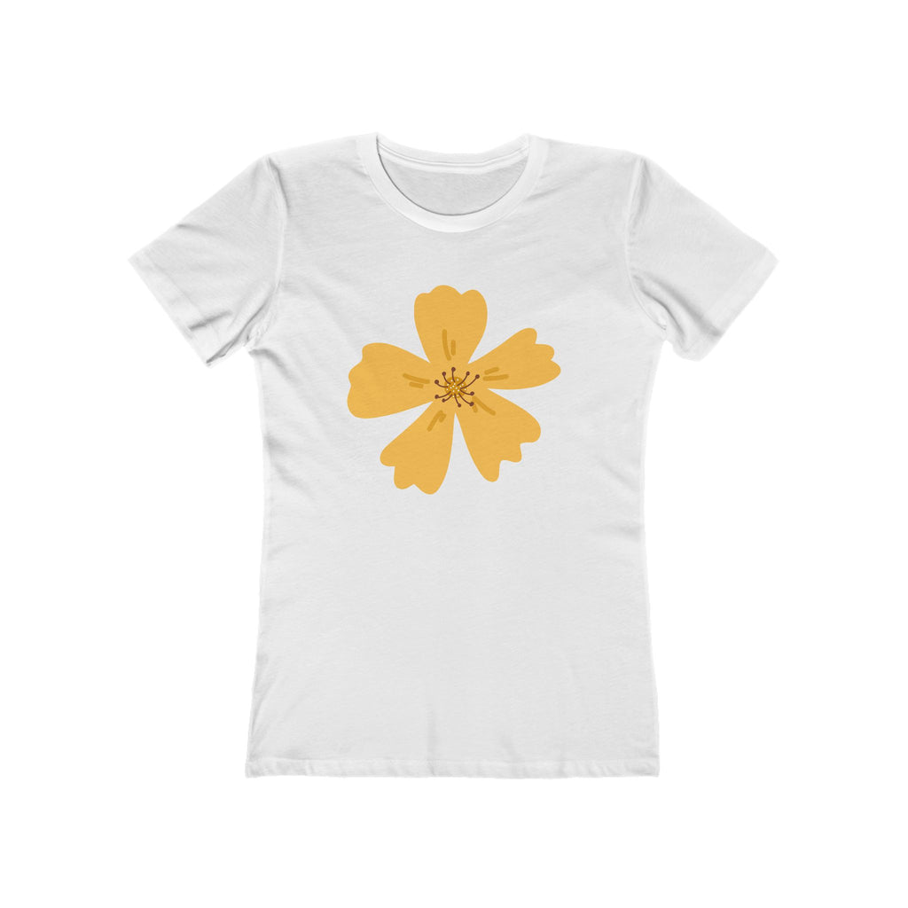 Flower Women's Tshirt, Floral Graphic Tee, Casual Top for Her, Spring Blossom Shirt, Botanical Print Blouse