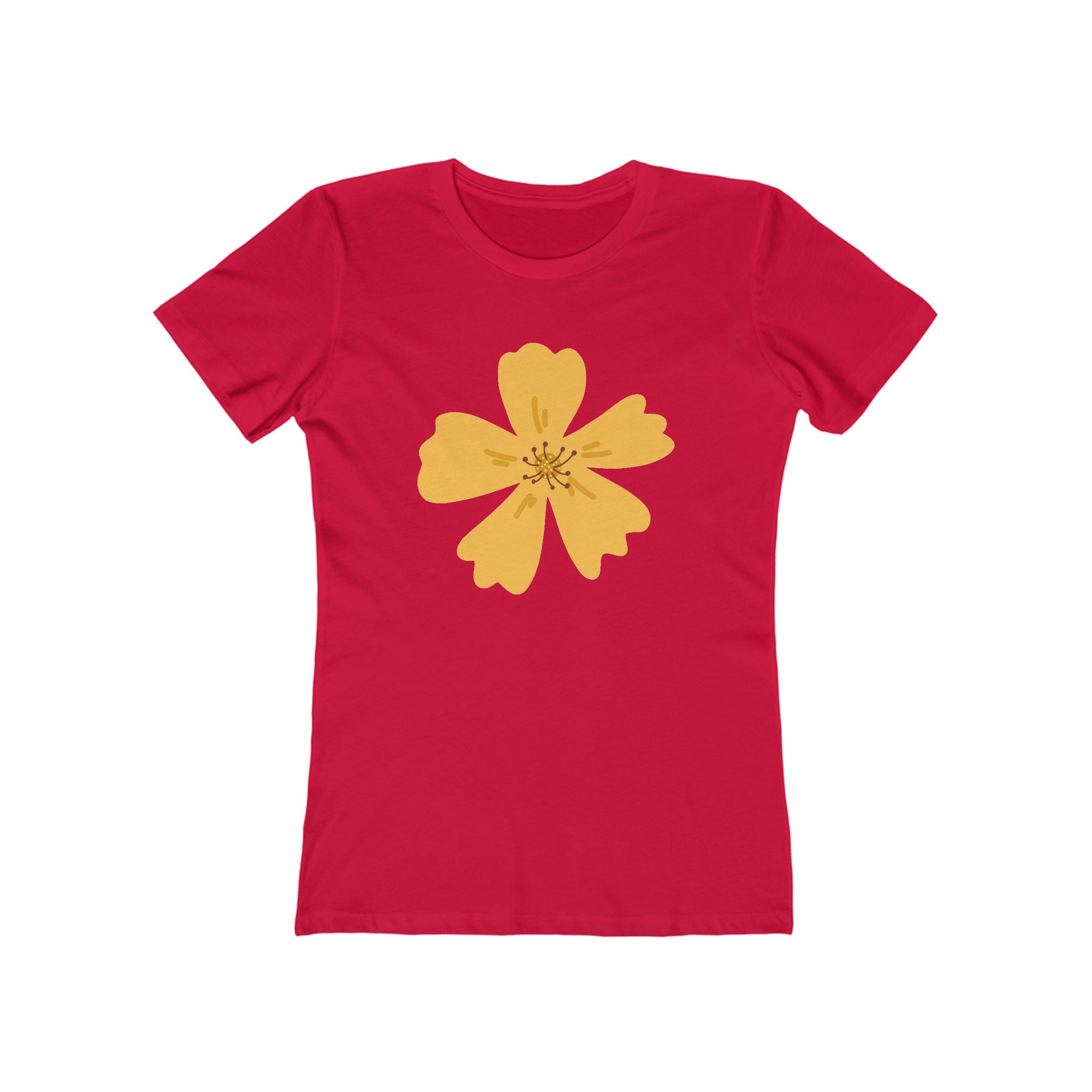 Flower Women's Tshirt, Floral Graphic Tee, Casual Top for Her, Spring Blossom Shirt, Botanical Print Blouse