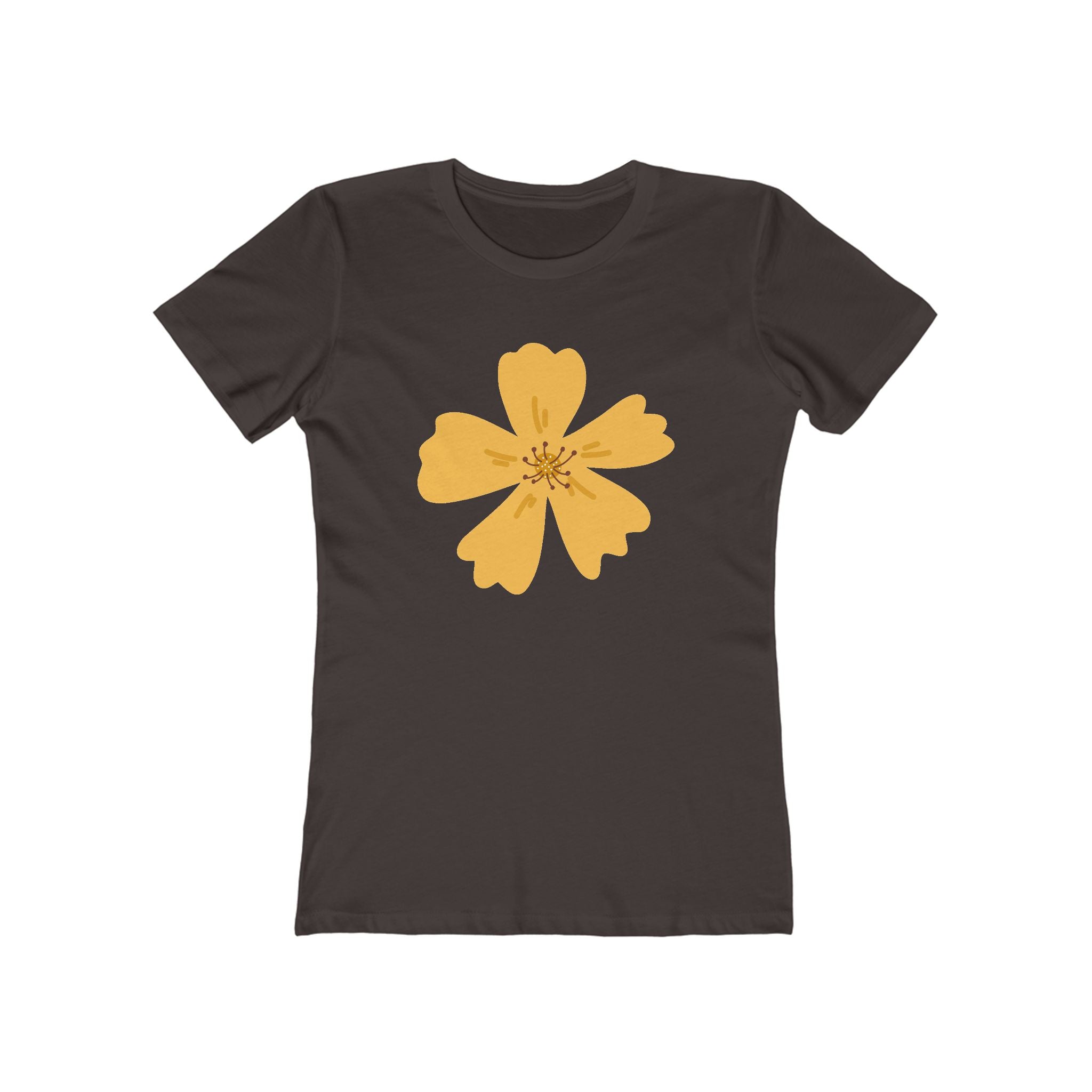 Flower Women's Tshirt, Floral Graphic Tee, Casual Top for Her, Spring Blossom Shirt, Botanical Print Blouse
