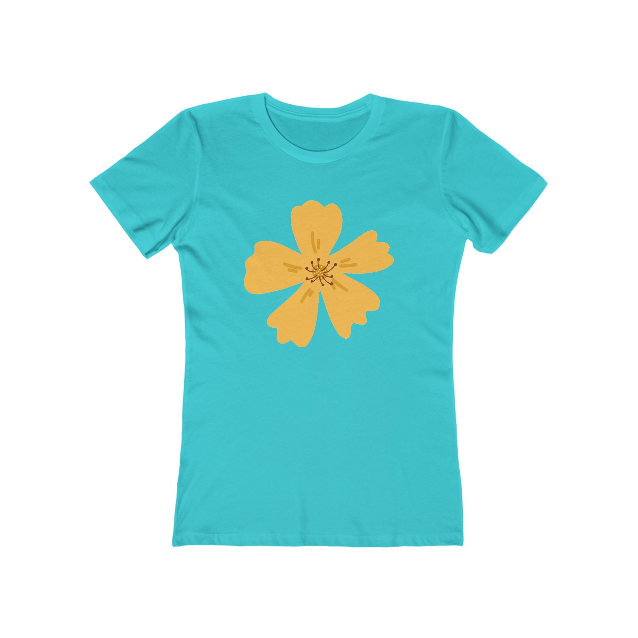 Flower Women's Tshirt, Floral Graphic Tee, Casual Top for Her, Spring Blossom Shirt, Botanical Print Blouse
