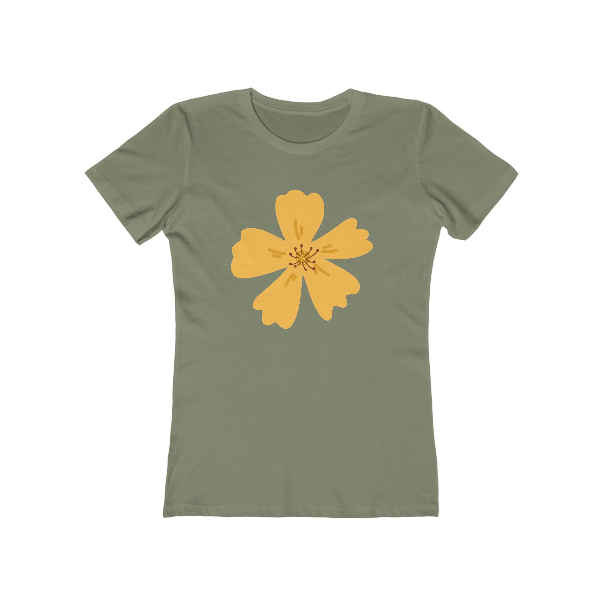 Flower Women's Tshirt, Floral Graphic Tee, Casual Top for Her, Spring Blossom Shirt, Botanical Print Blouse