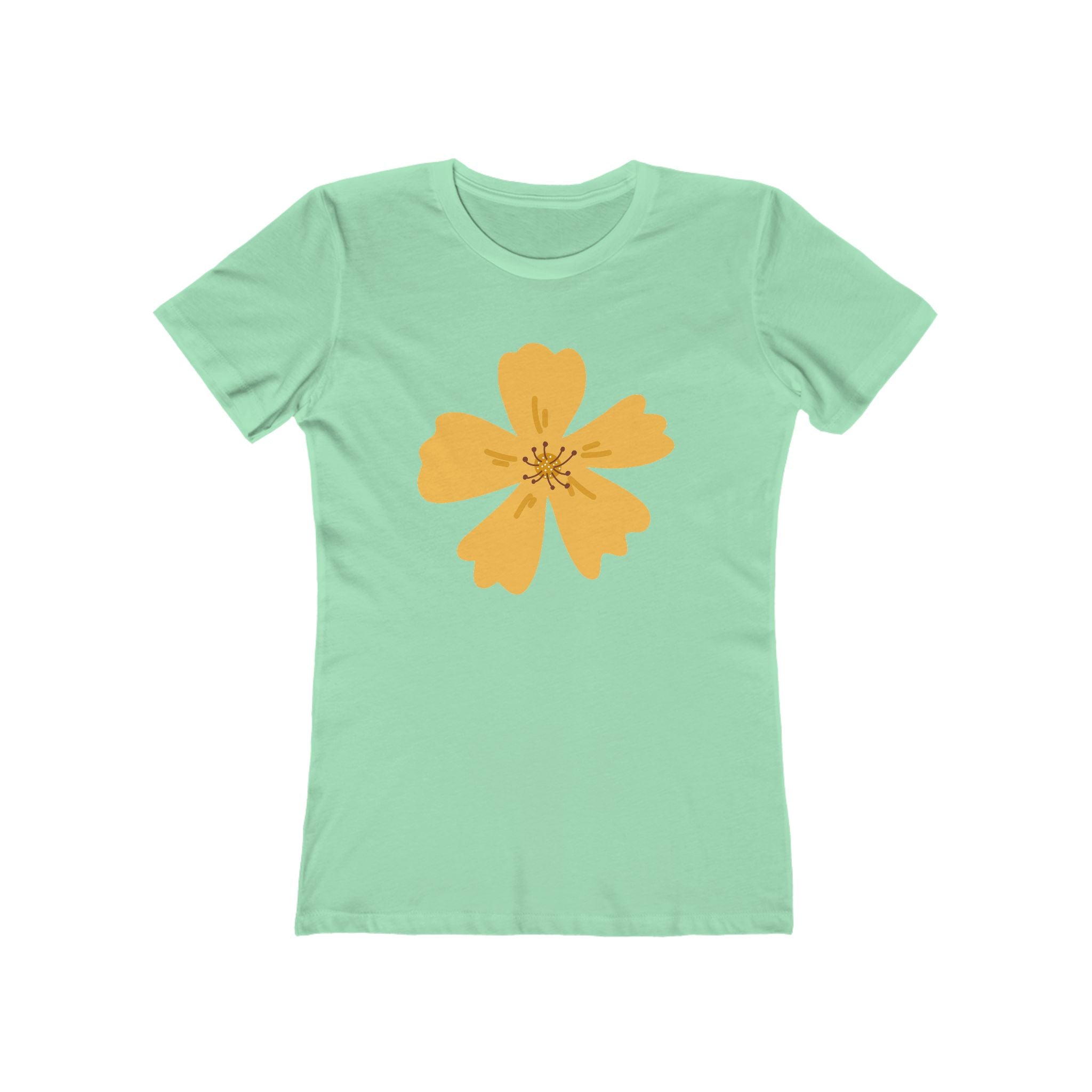 Flower Women's Tshirt, Floral Graphic Tee, Casual Top for Her, Spring Blossom Shirt, Botanical Print Blouse