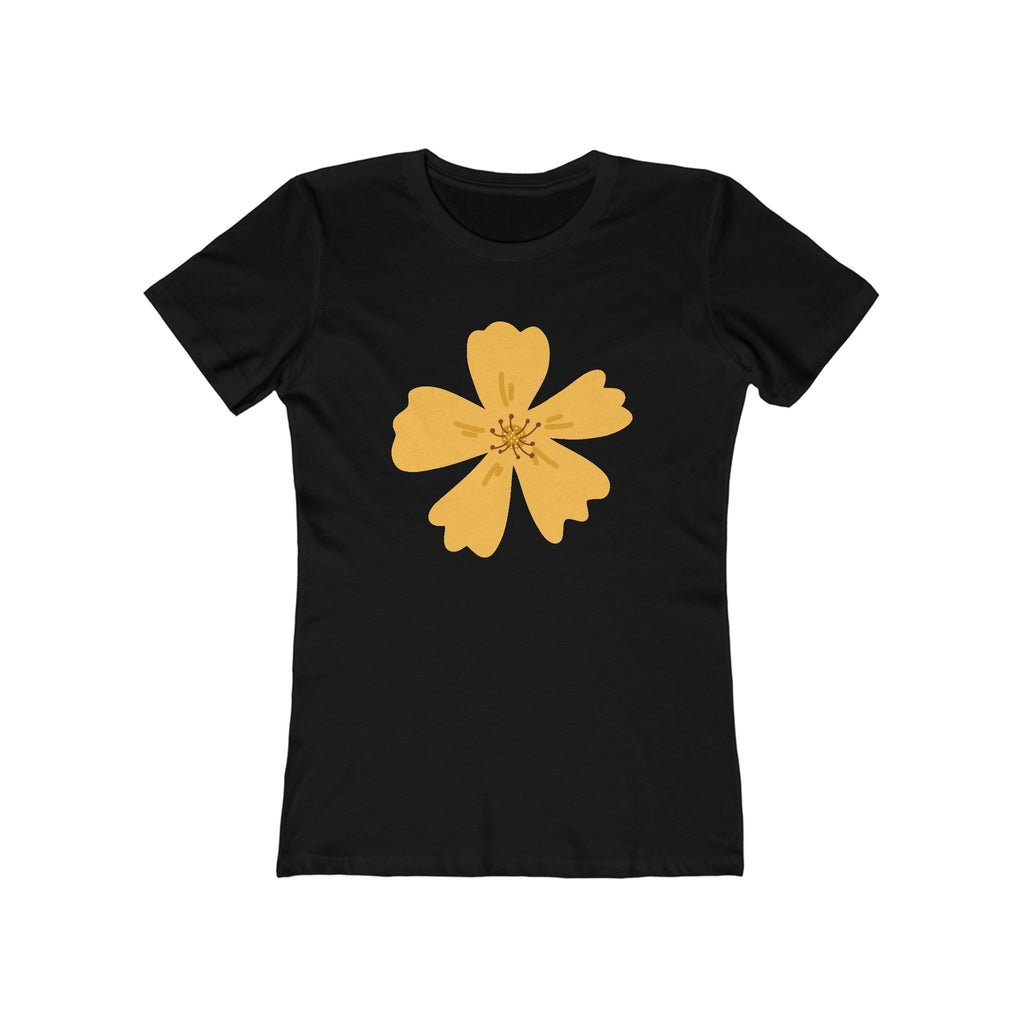 Flower Women's Tshirt, Floral Graphic Tee, Casual Top for Her, Spring Blossom Shirt, Botanical Print Blouse