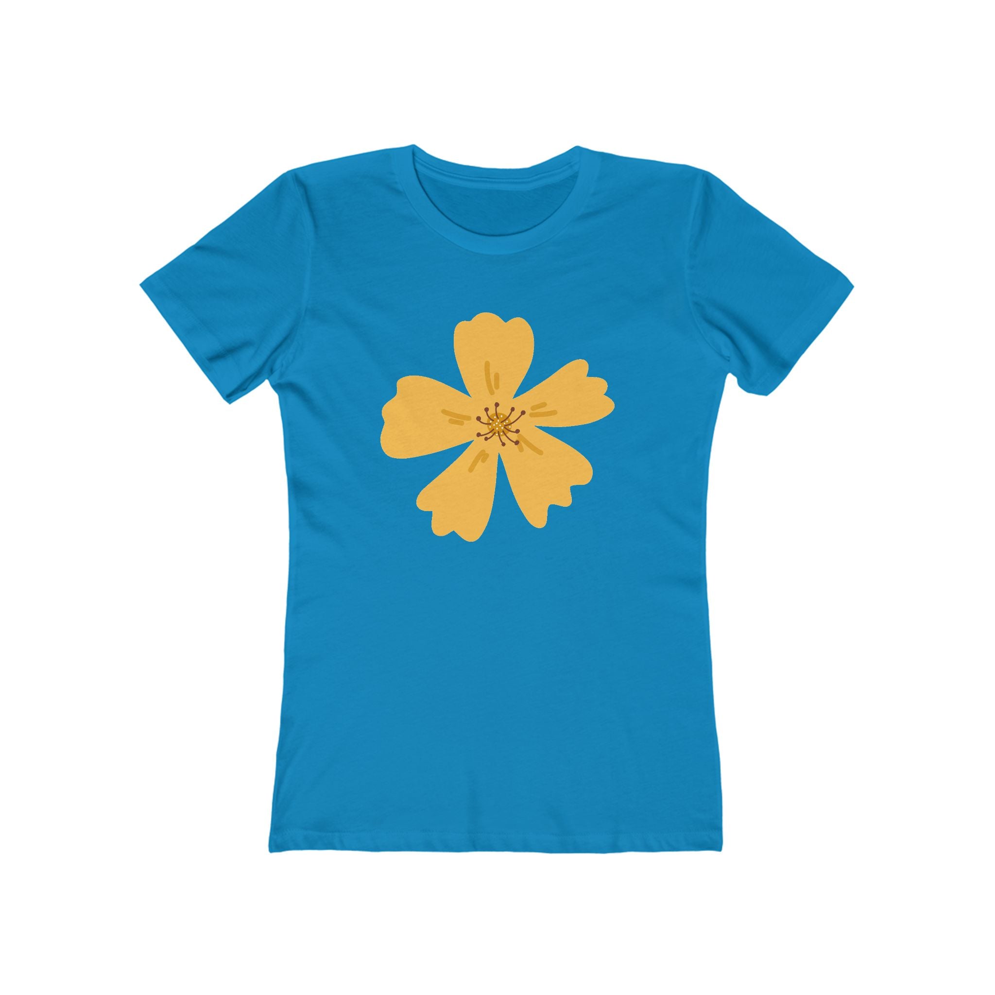 Flower Women's Tshirt, Floral Graphic Tee, Casual Top for Her, Spring Blossom Shirt, Botanical Print Blouse
