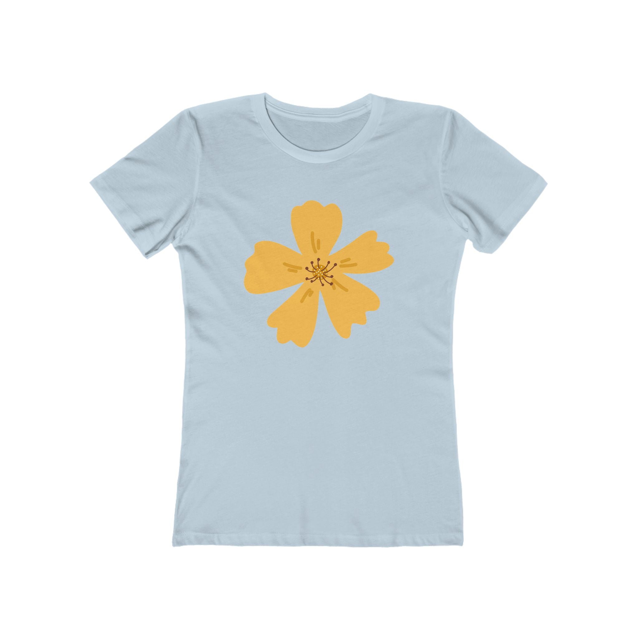 Flower Women's Tshirt, Floral Graphic Tee, Casual Top for Her, Spring Blossom Shirt, Botanical Print Blouse