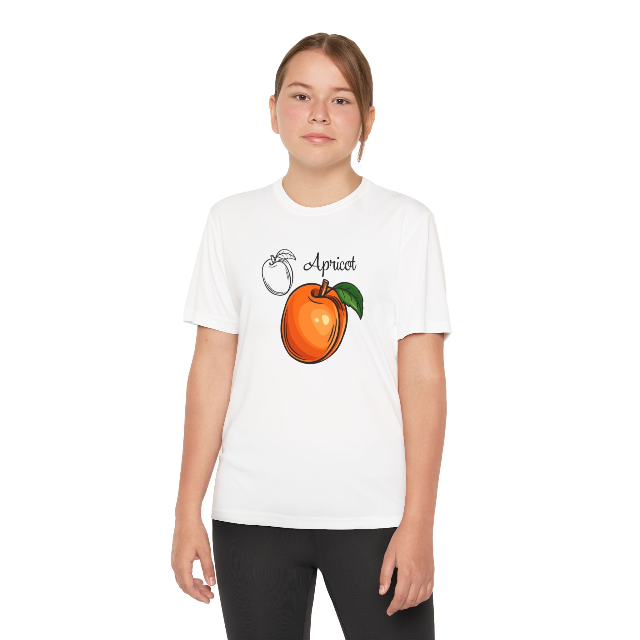 Apricot Youth T-Shirt Sports Graphic Tee, Cool Athletic Shirt for Kids, Perfect for Sports Events, Team Spirit