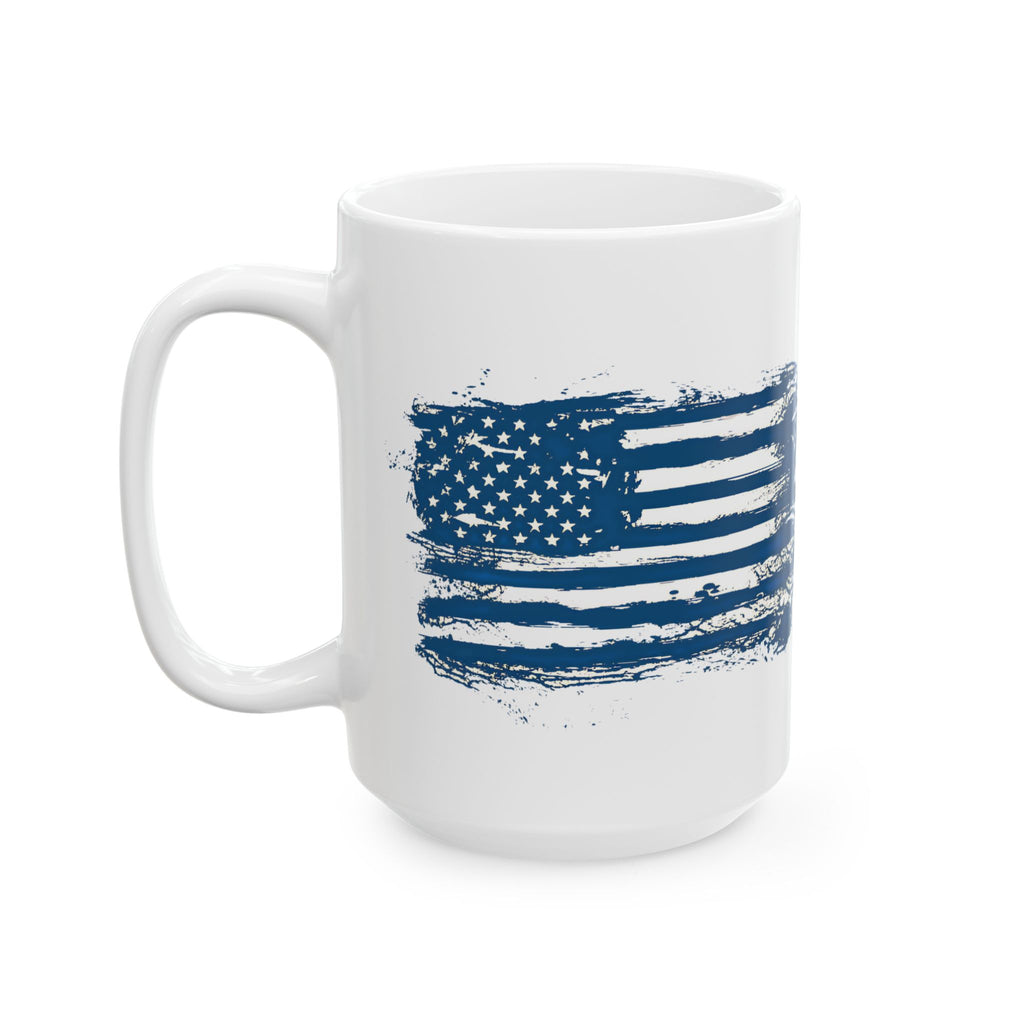 USA Blue Flag Patriotic Coffee & Tea Mug