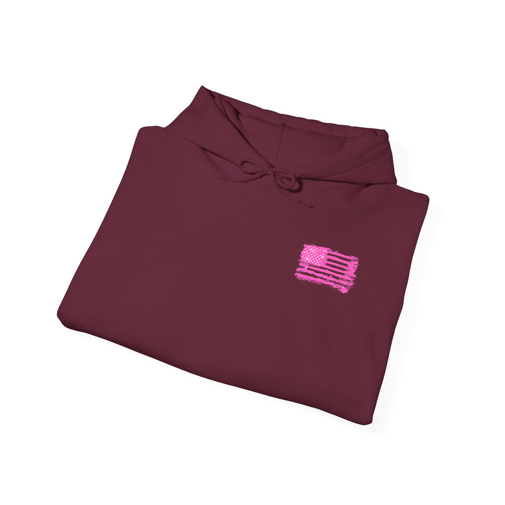Breast Cancer Awareness Month Patriotic Hoodie ~ Rebel Spirit Unisex Hoodie