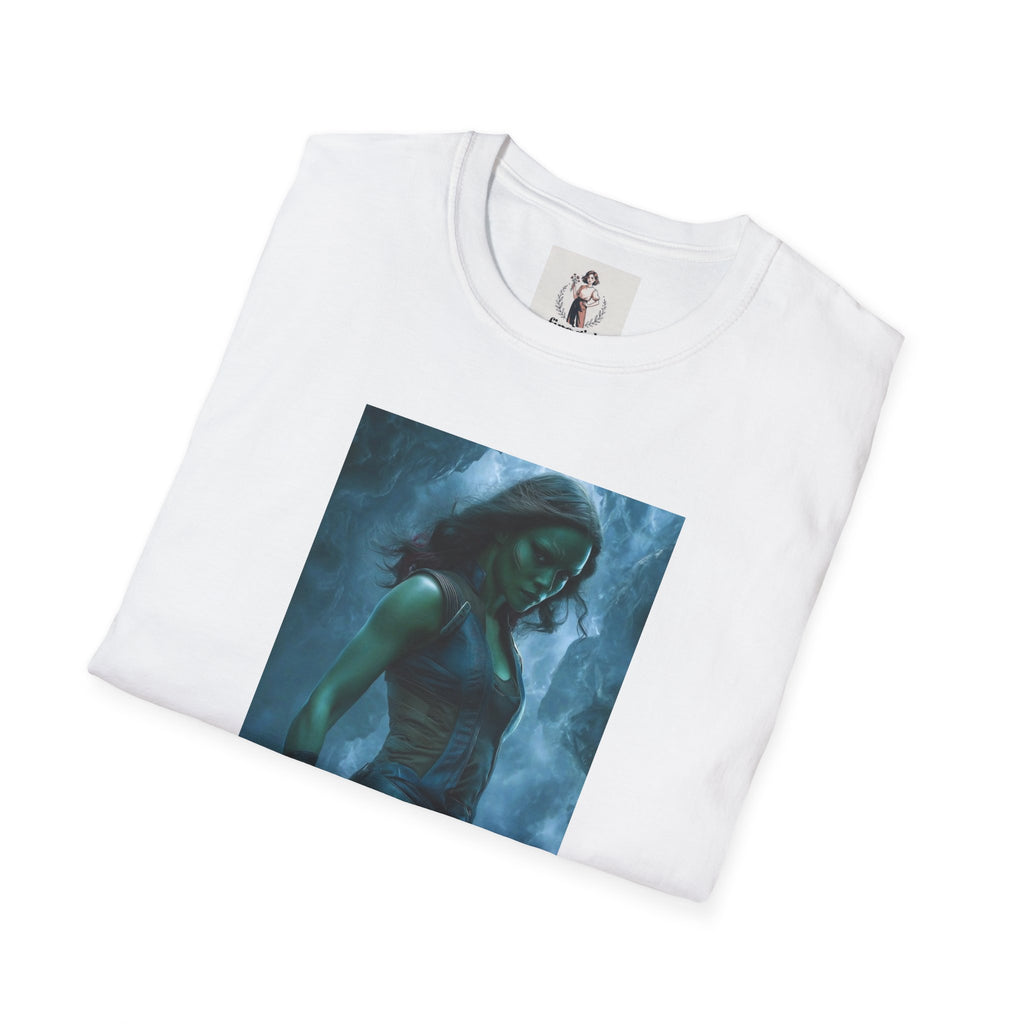 Gamora From Gardians Of The Galaxy Superhero Marvel Unisex Softstyle T-Shirt, Comic Book Tee, Geeky Clothing, Cosplay Costume Top