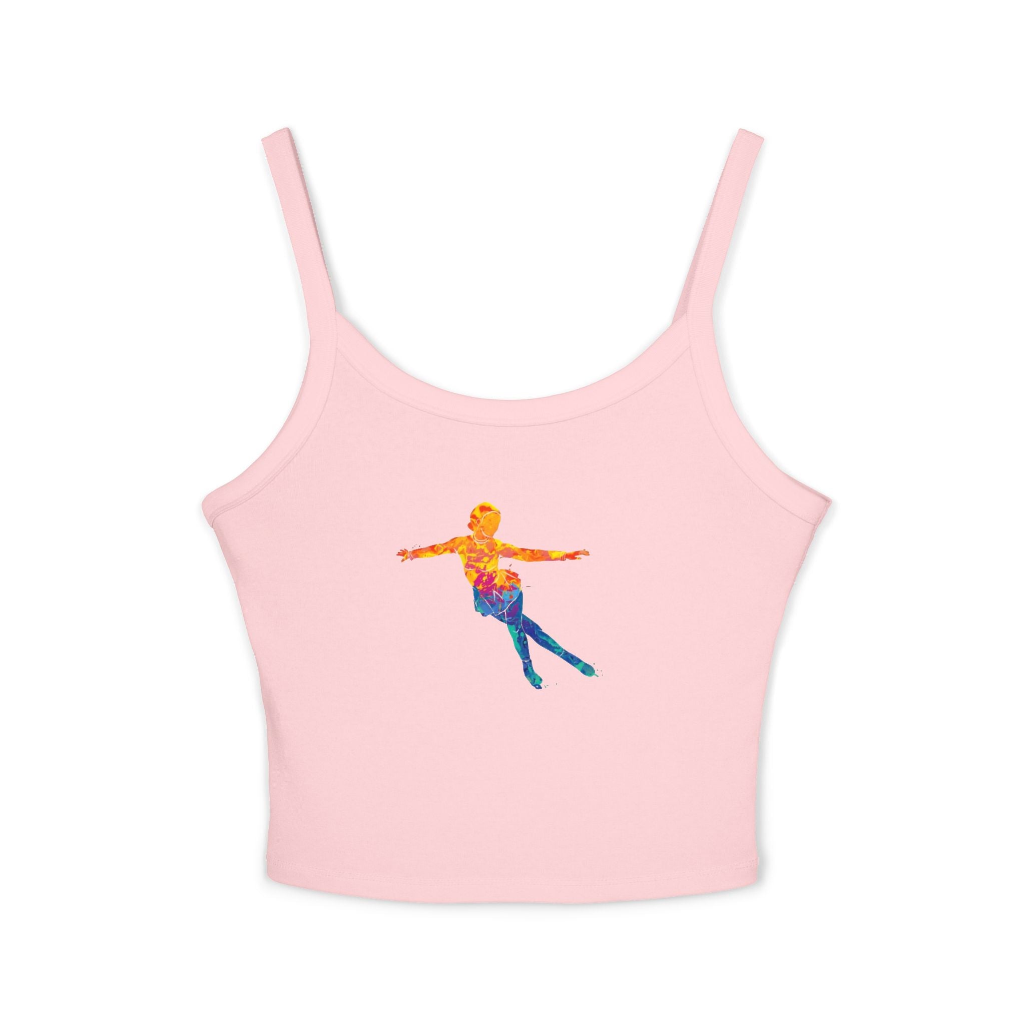 Ice Skating Woman Tank Top, Athletic Workout Top, Fitness Sleeveless Shirt, Jogging Muscle Tee, Exercise Gym Cami