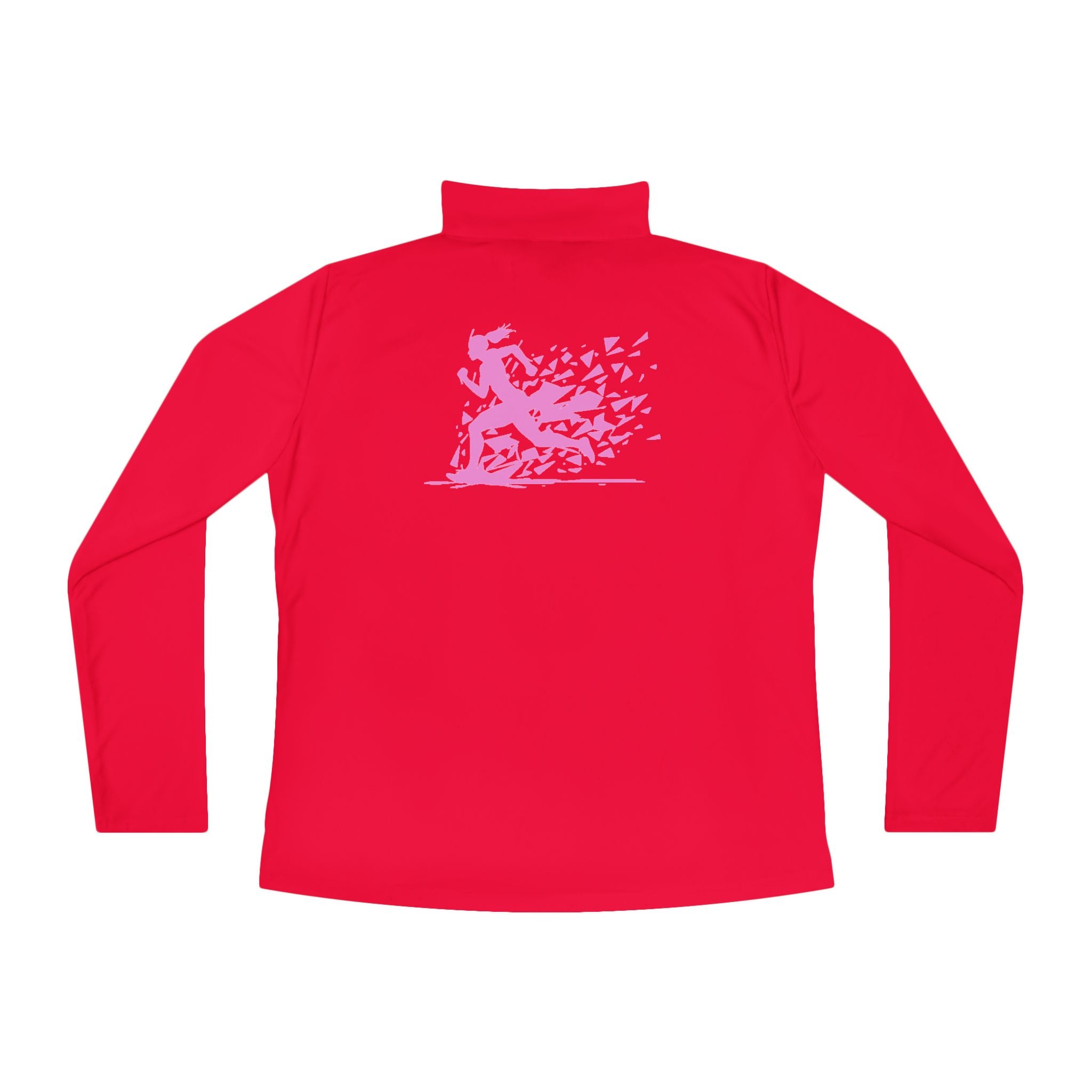 Ladies Quarter-Zip Pullover with Motivational Running Design, Athletic Apparel, Activewear, Sportswear, Fitness Gift, Running Top