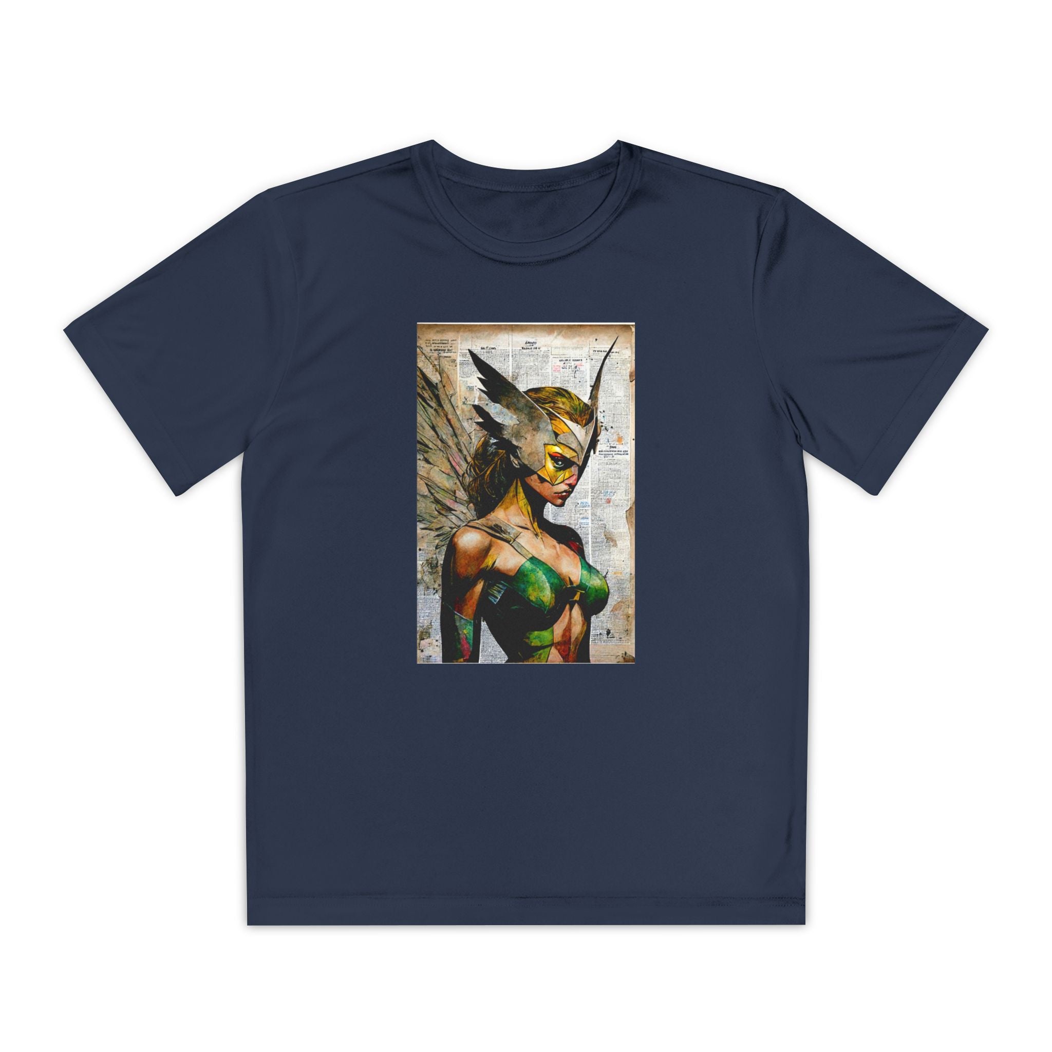 Superhero Youth T-Shirt Sports Graphic Tee, Cool Athletic Shirt for Kids