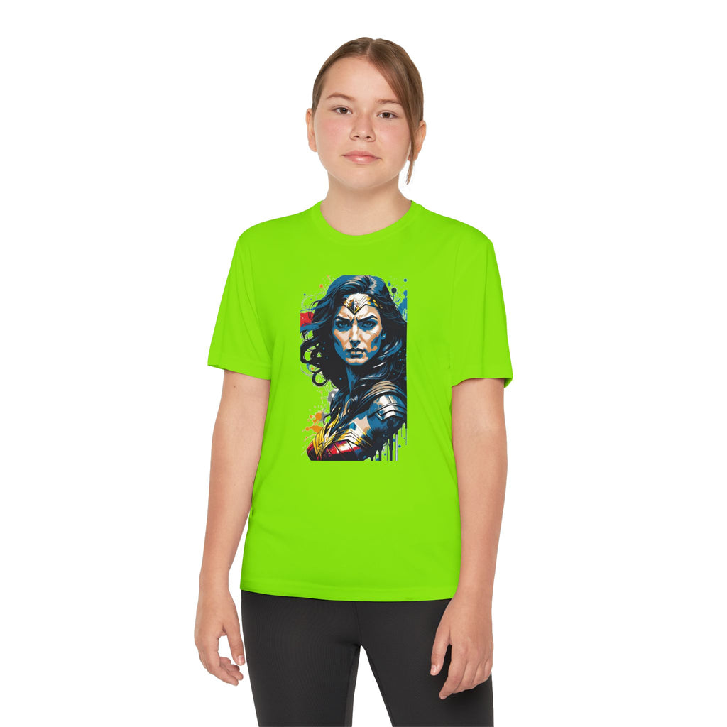 Superhero Youth T-Shirt Sports Graphic Tee, Cool Athletic Shirt for Kids