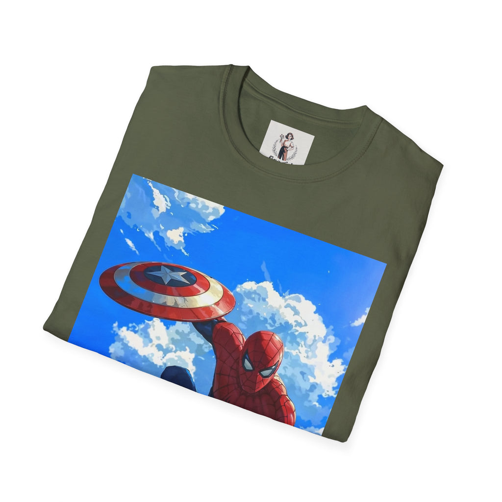Spiderman Superhero Marvel Unisex Softstyle T-Shirt, Comic Book Tee, Geeky Clothing, Cosplay Costume Top