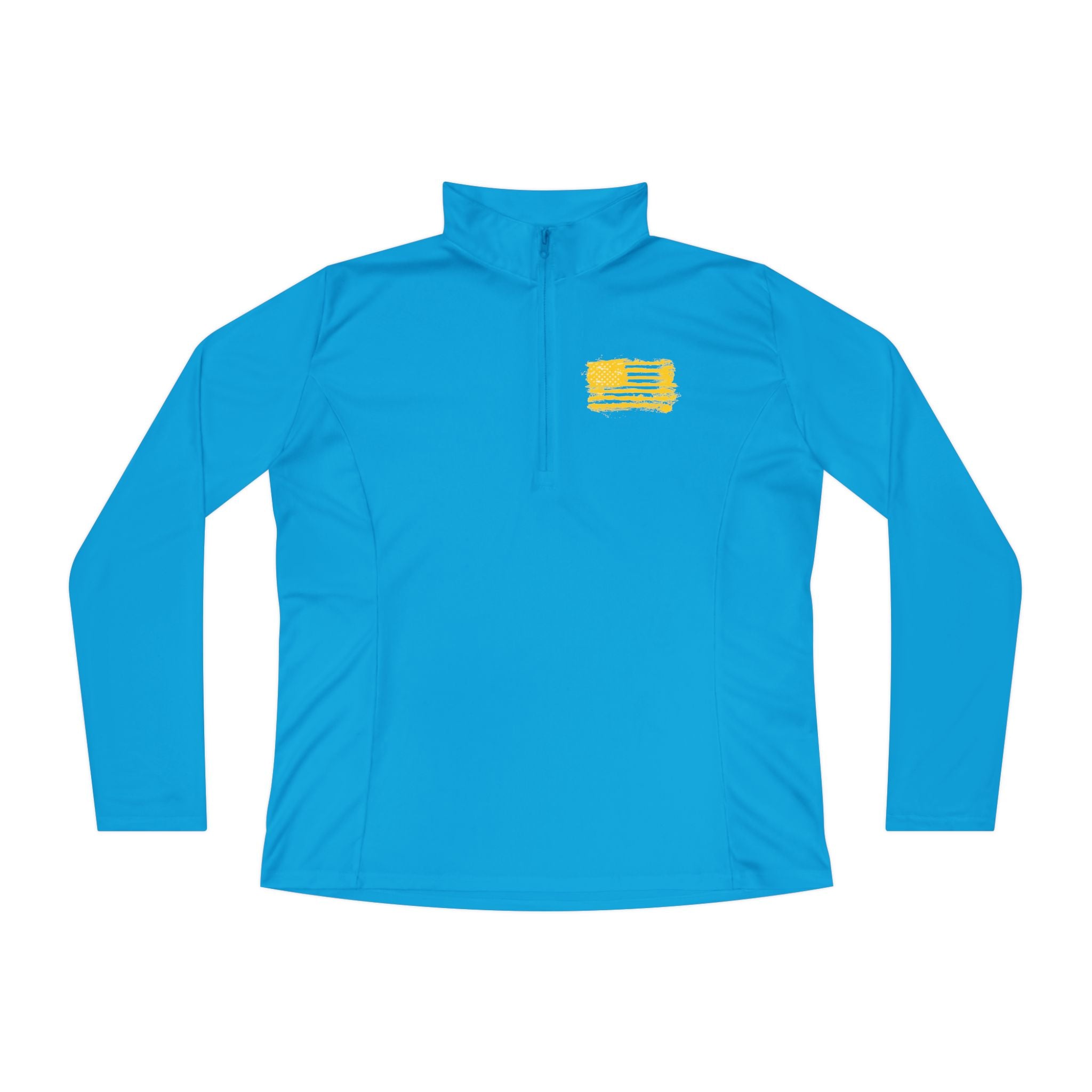 Ladies Quarter-Zip Pullover with Motivational Running Design, Athletic Apparel, Activewear, Sportswear, Fitness Gift, Running Top